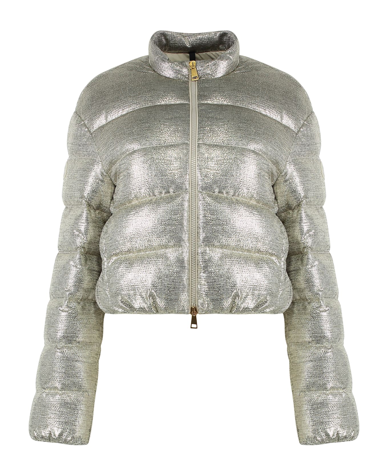 Moncler Paillys Short Down Jacket - Silver