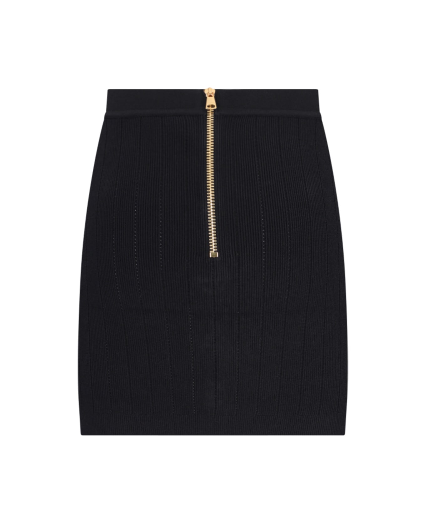 Balmain Knitted Mini Skirt - Black  