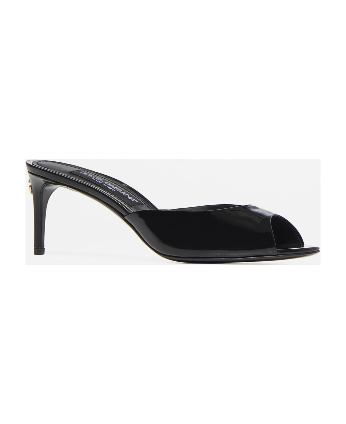 Dolce & Gabbana Patent Leather Sandals - Black