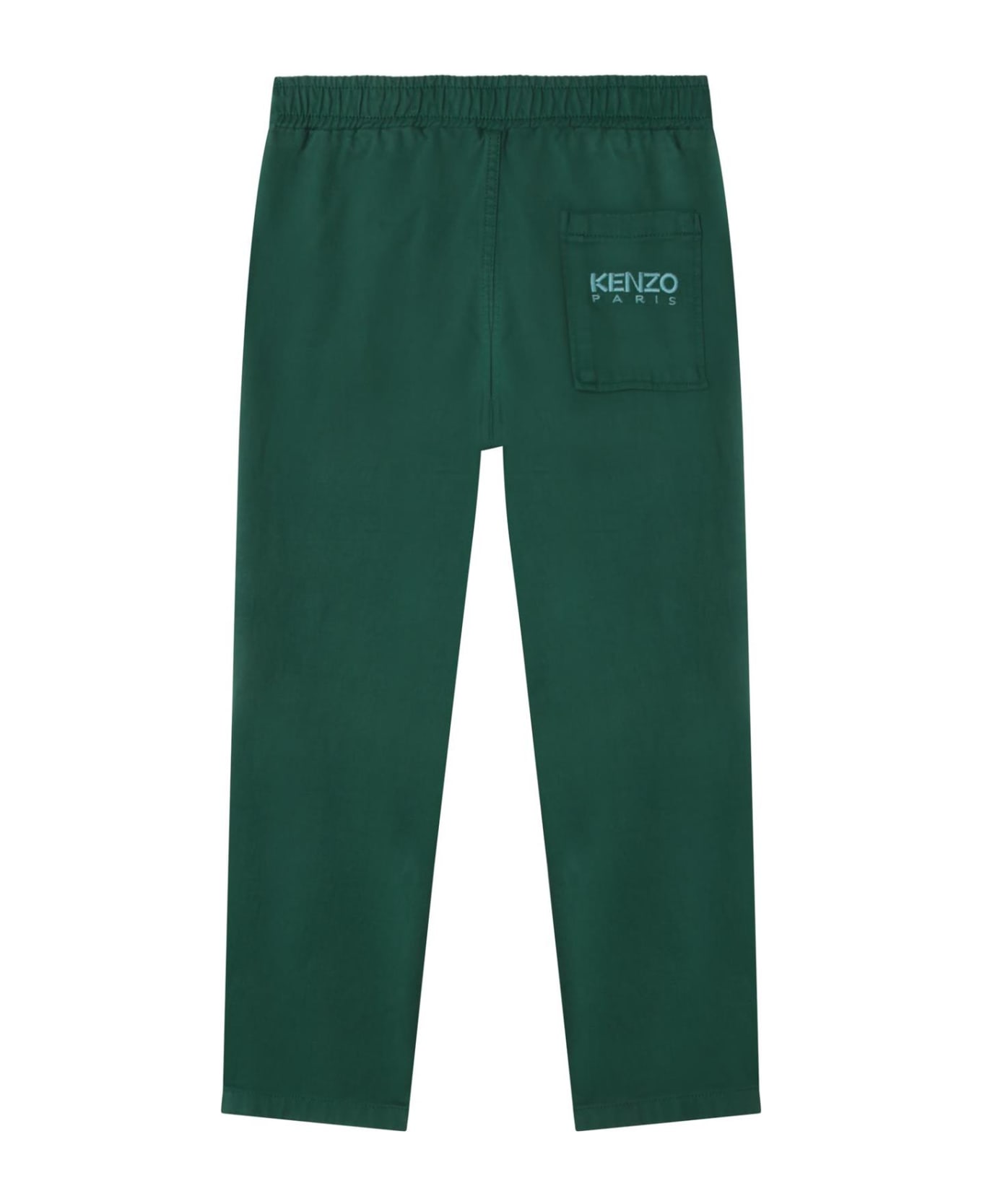 Kenzo Kids Pants With Drawstring - Green