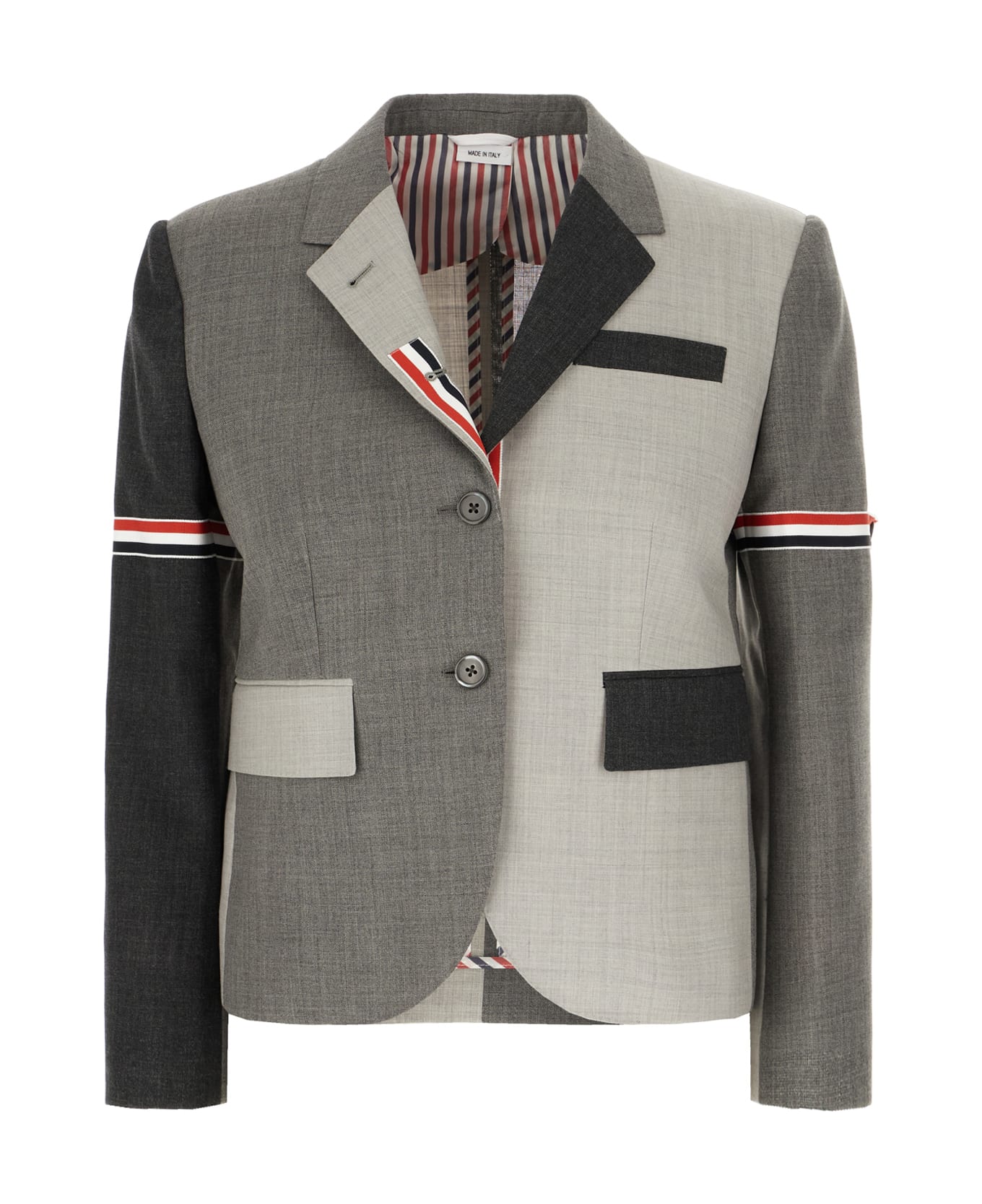 Thom Browne Multicolor Wool Blazer - DARK GREY