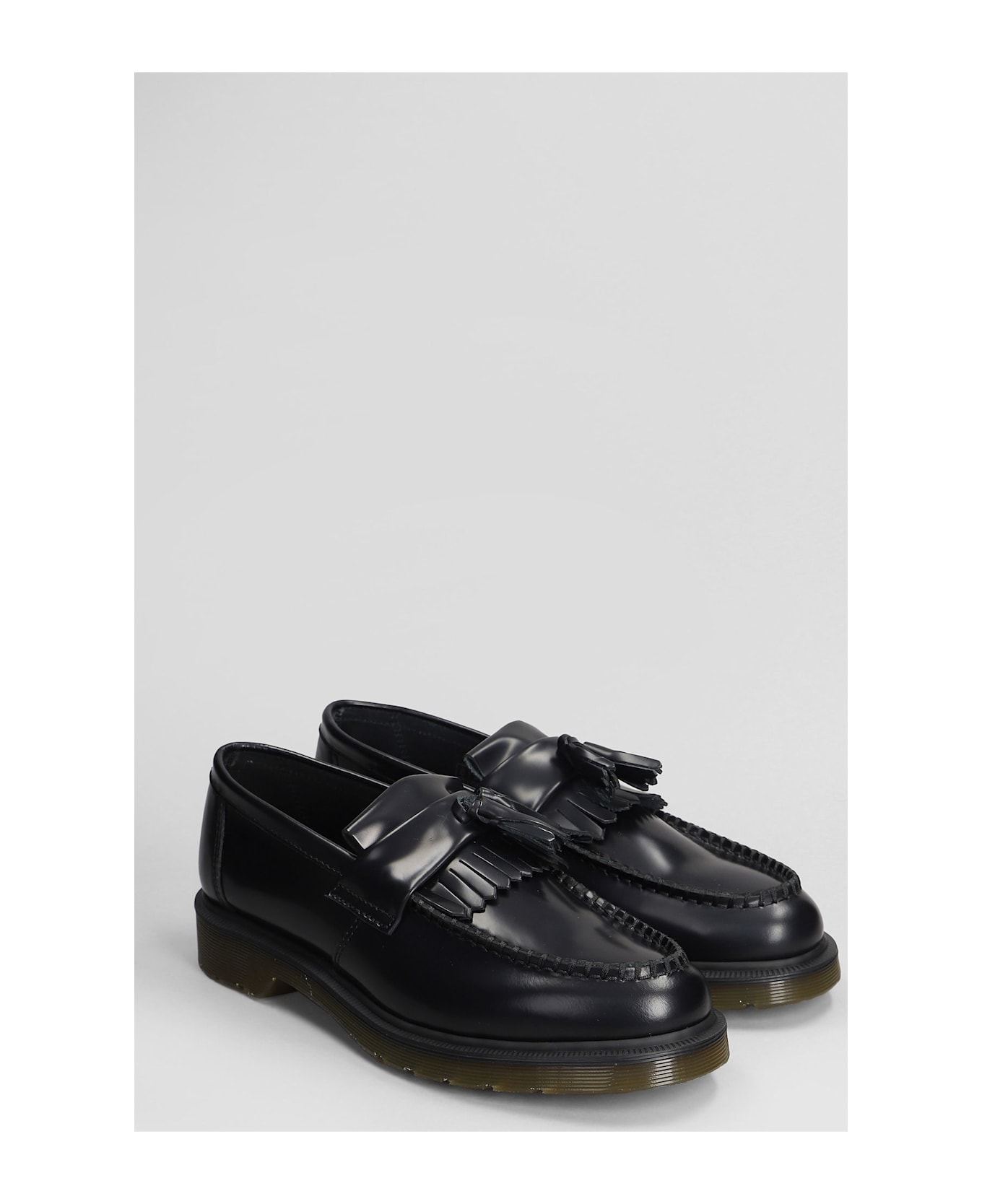 Dr. Martens Adrian Loafers In Black Leather - black