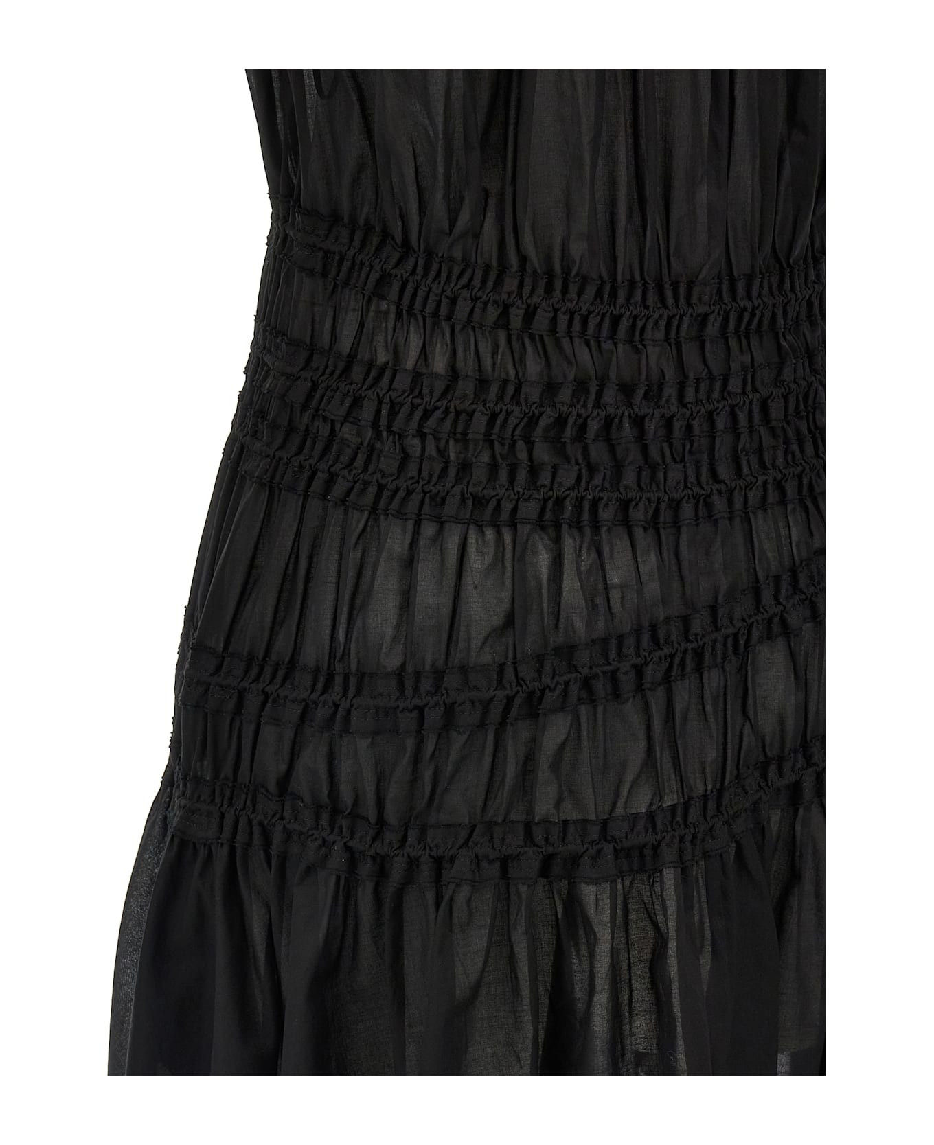 Tory Burch 
smocked Cotton
 Dress - Black  