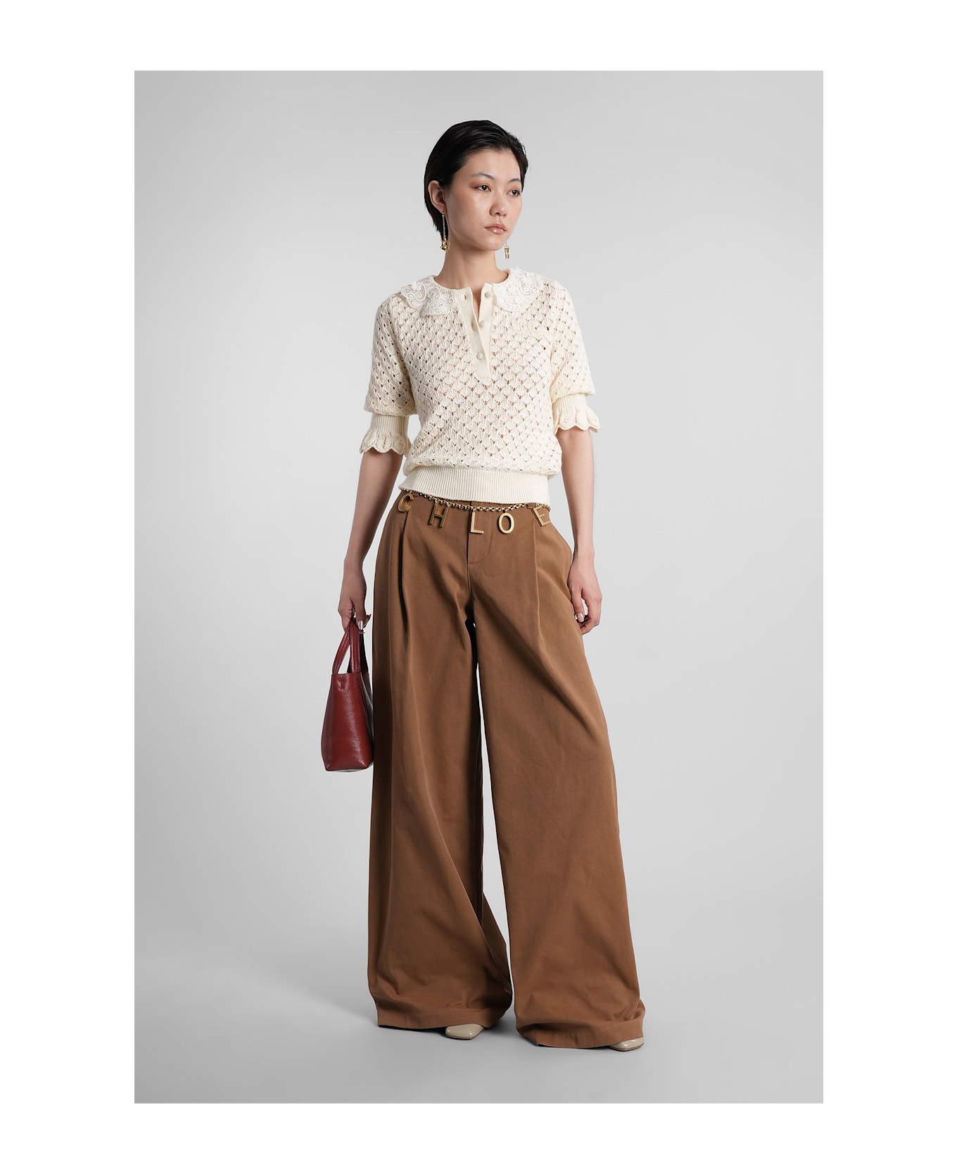 Chloé Knitwear In Beige Cotton - beige