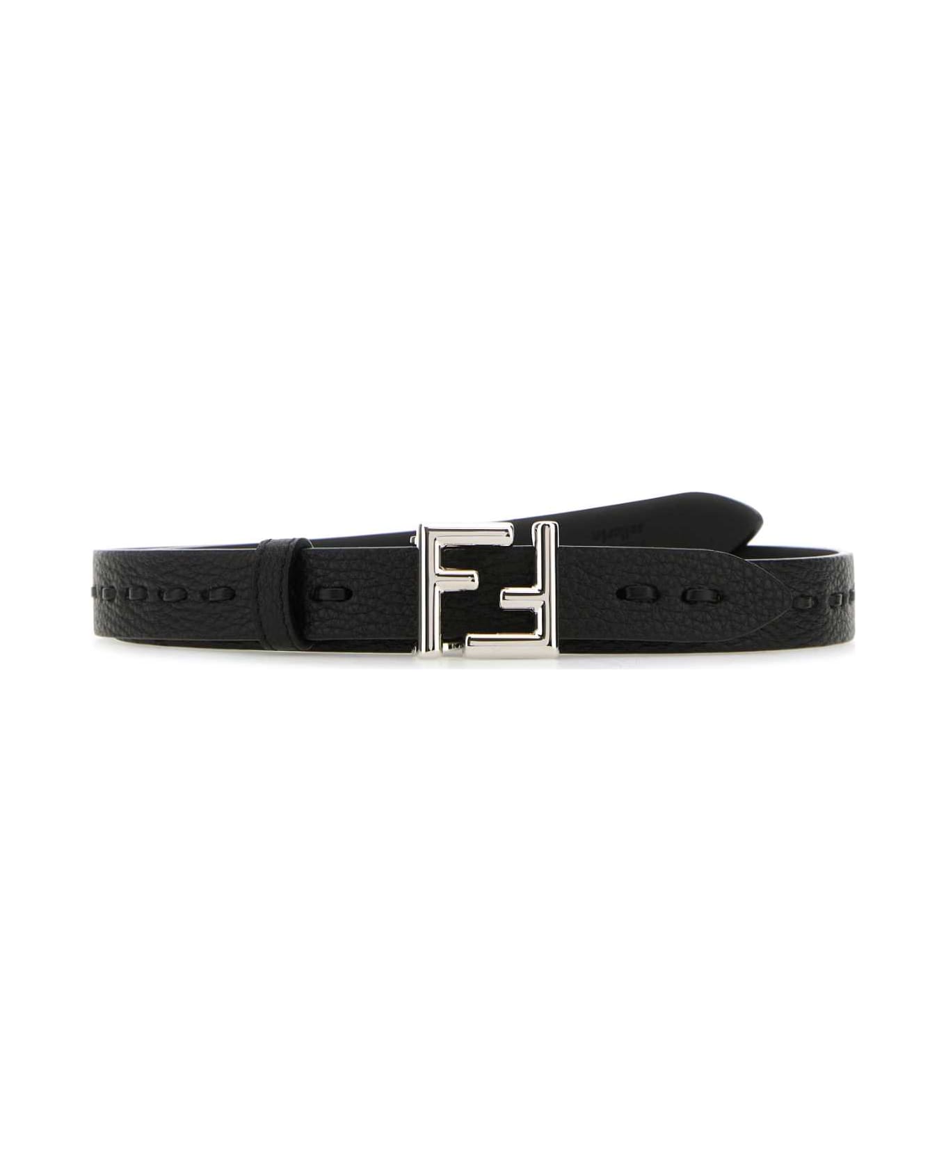 Fendi Black Leather Belt - NERO