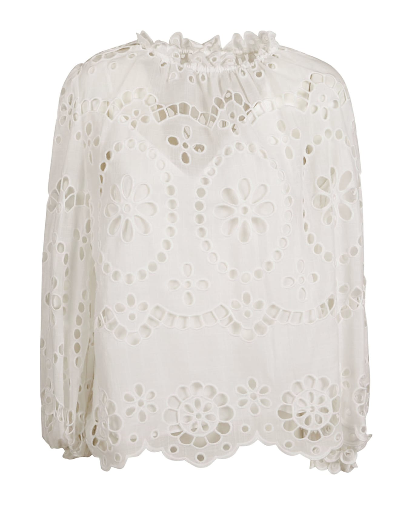Zimmermann Lexi Embroidered Blouse - Bianco ブラウス