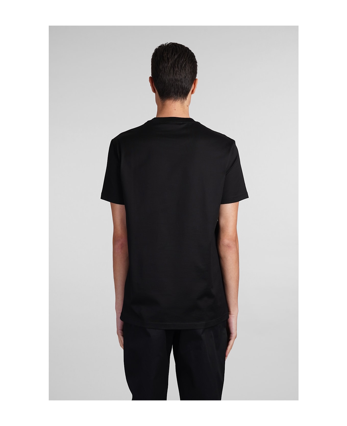 Low Brand B213 Basic T-shirt In Black Cotton - black