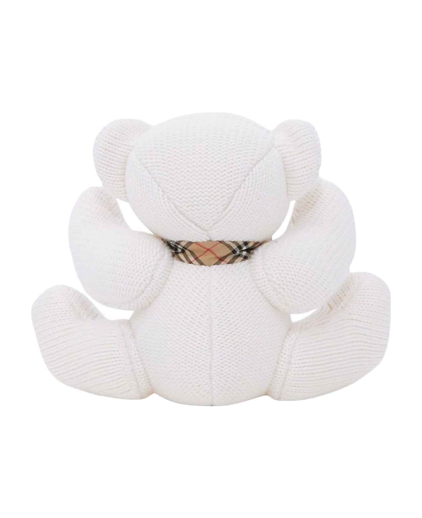 Burberry Ivory Bear Baby Unisex - Bianco アクセサリー＆ギフト