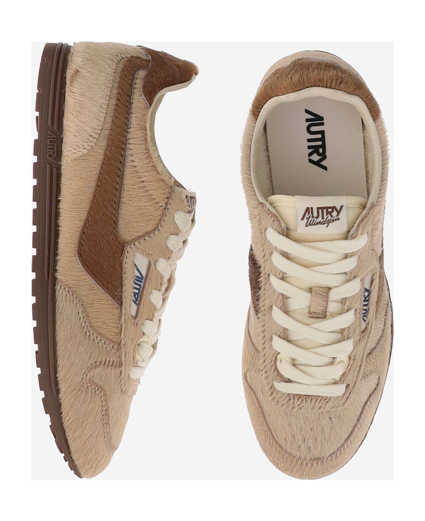 Autry Windspin Leather Sneakers - Brown