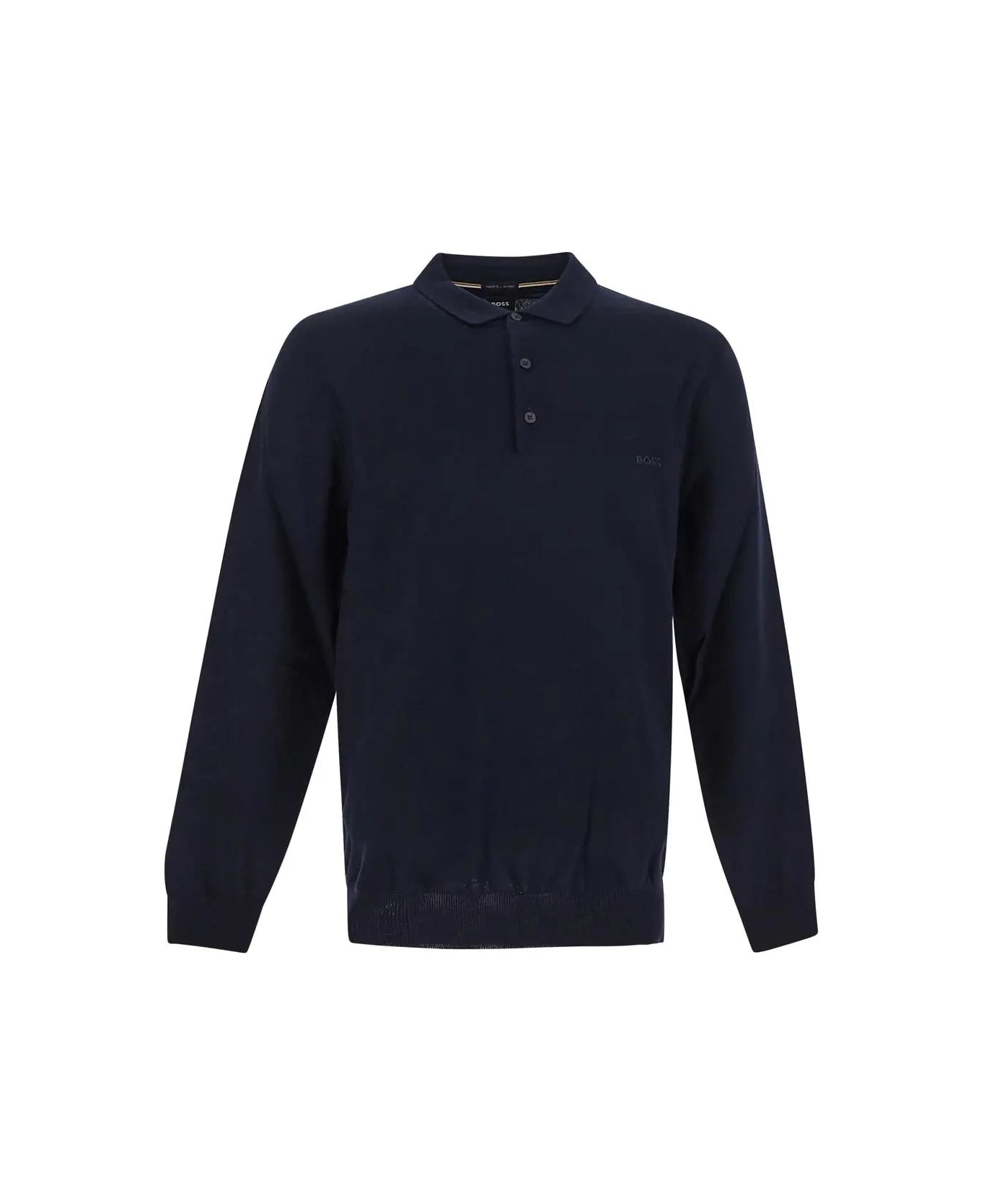 Hugo Boss Wool Polo - BLUE