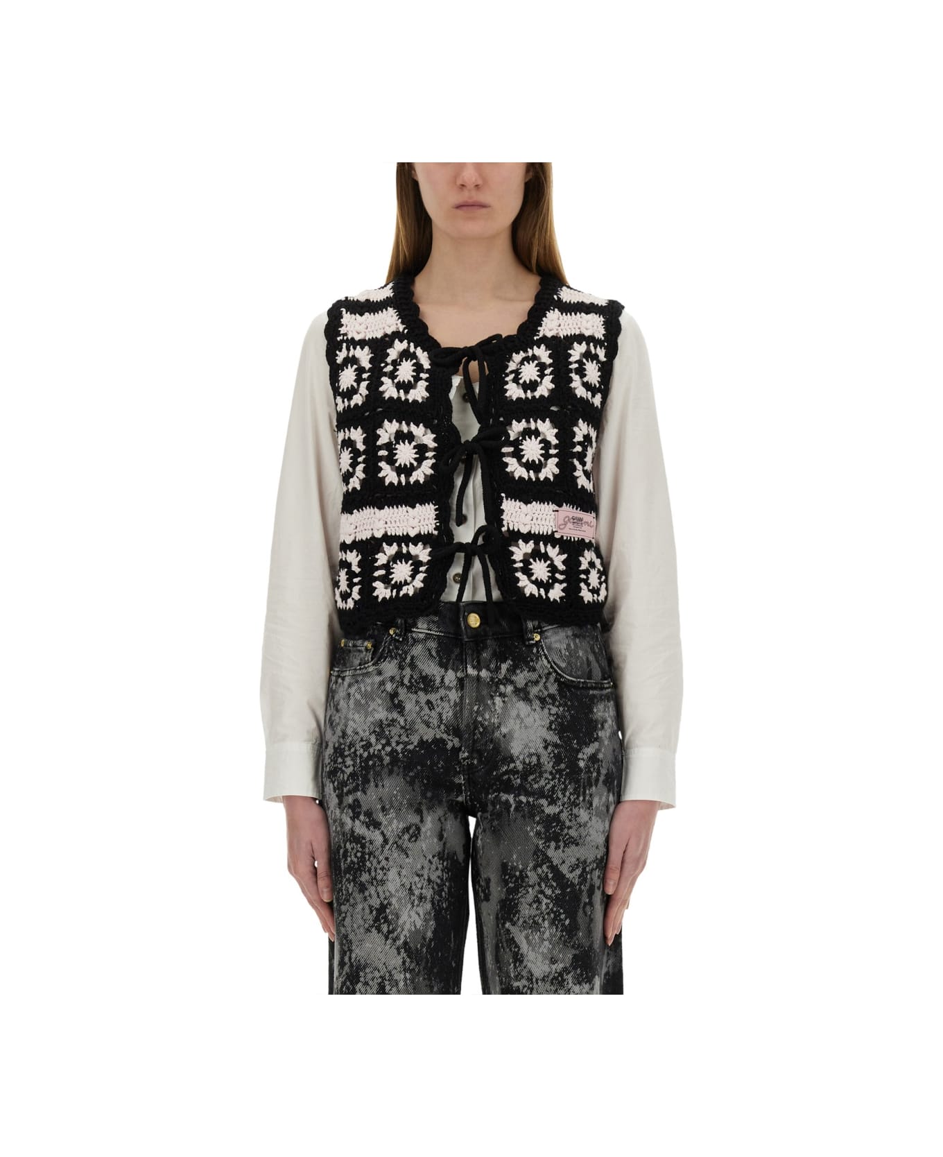 Ganni Crochet Knit Vest - MULTICOLOUR