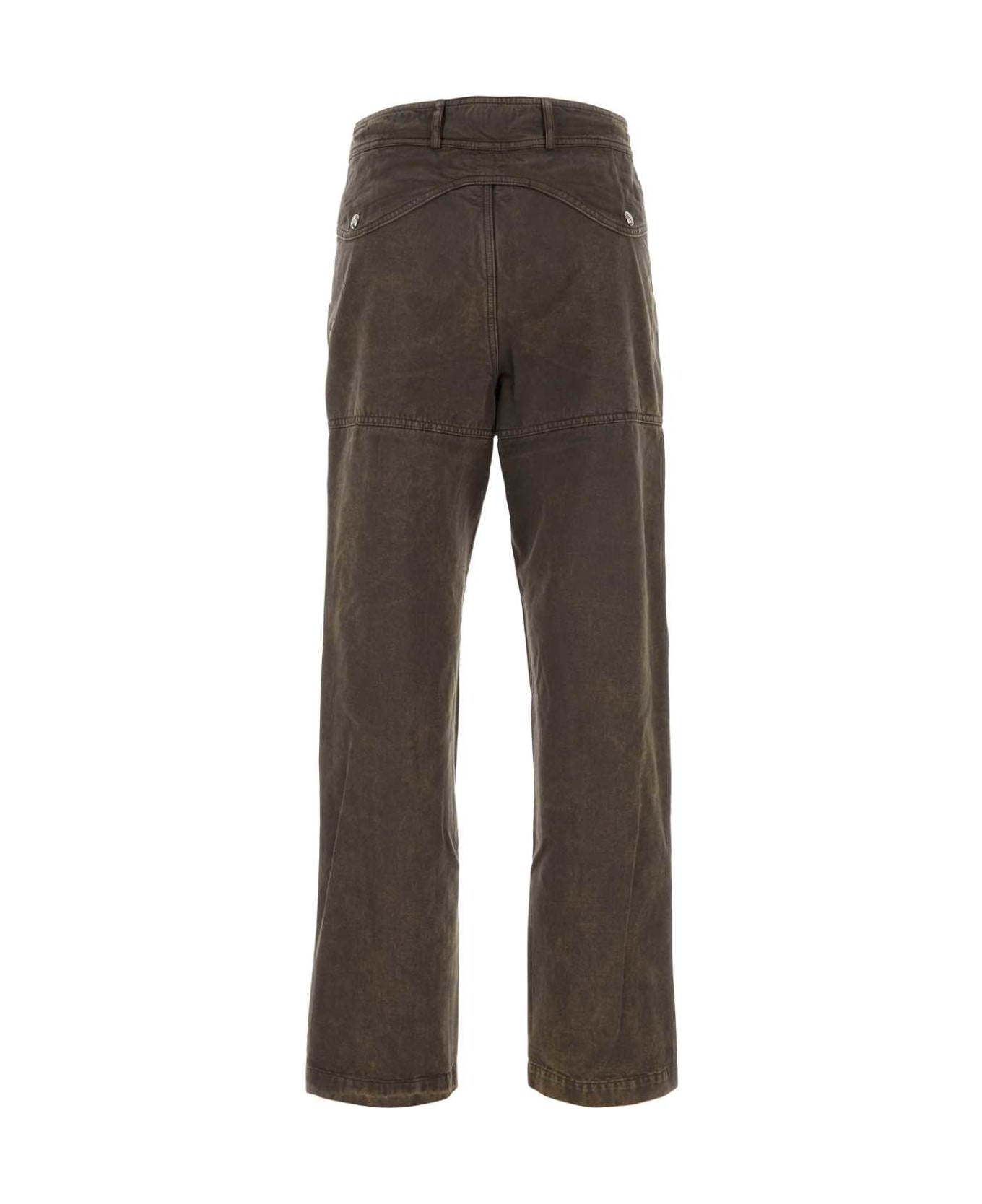 Bluemarble Brown Cotton Pant - BEIGE