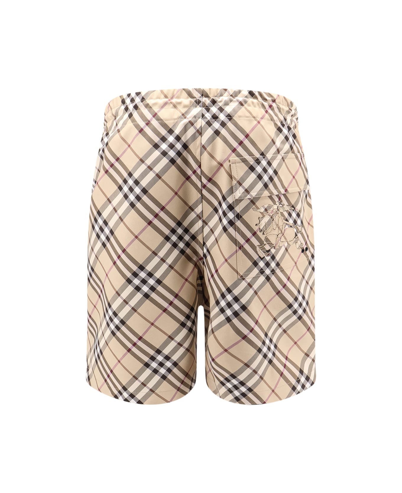 Burberry Check Beige Bermuda Shorts - Beige