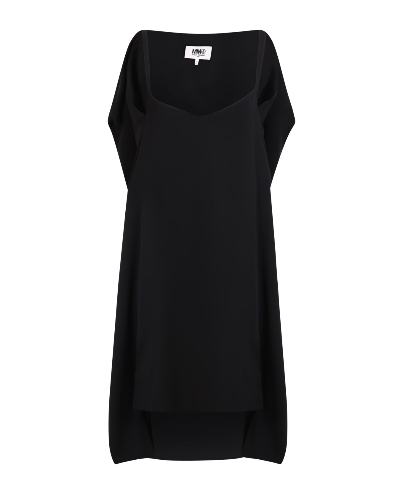 MM6 Maison Margiela Dress Asymmetrical Design Black - Black