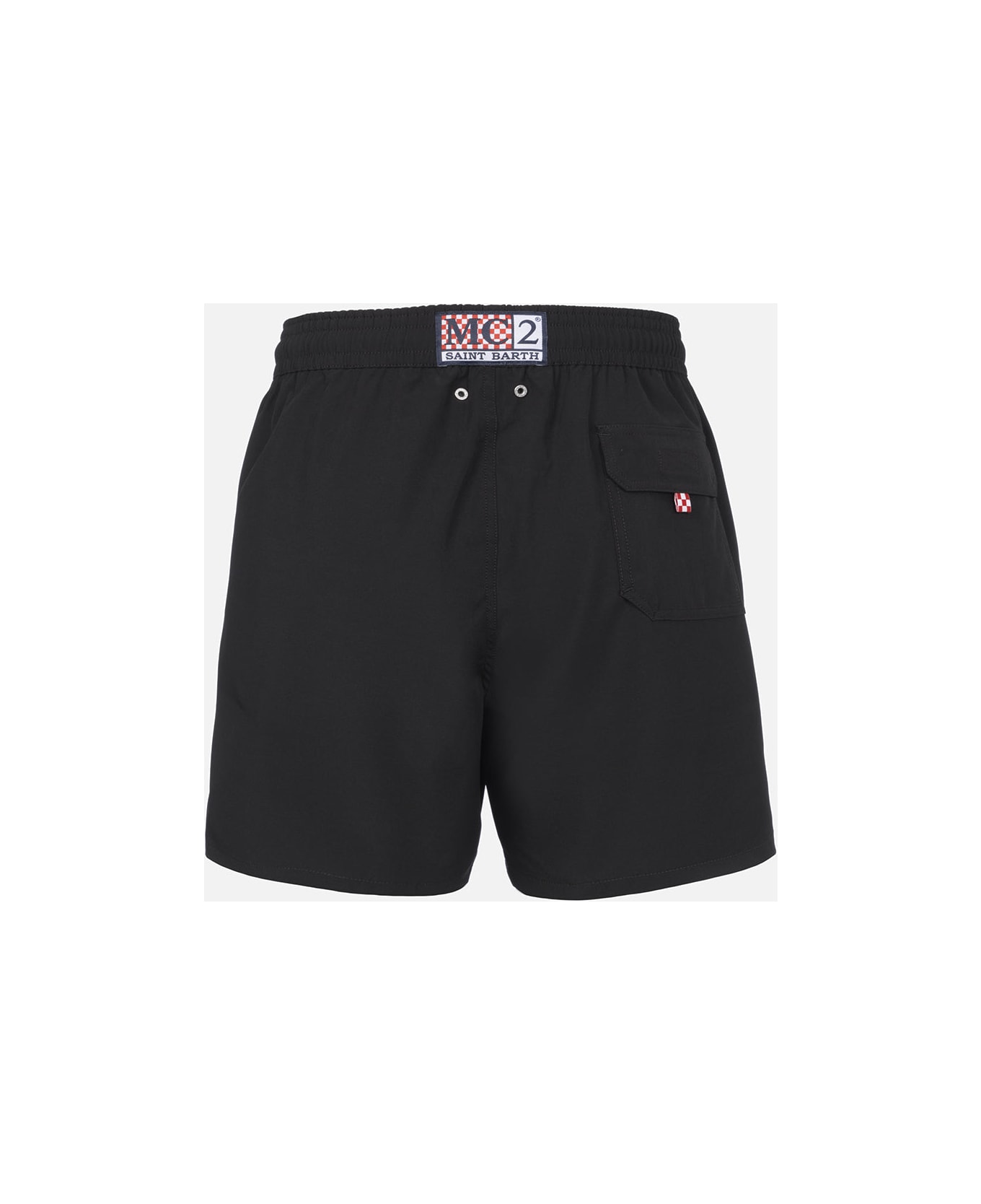 MC2 Saint Barth Black Classic Stretch Comfort Swim Shorts - BLACK