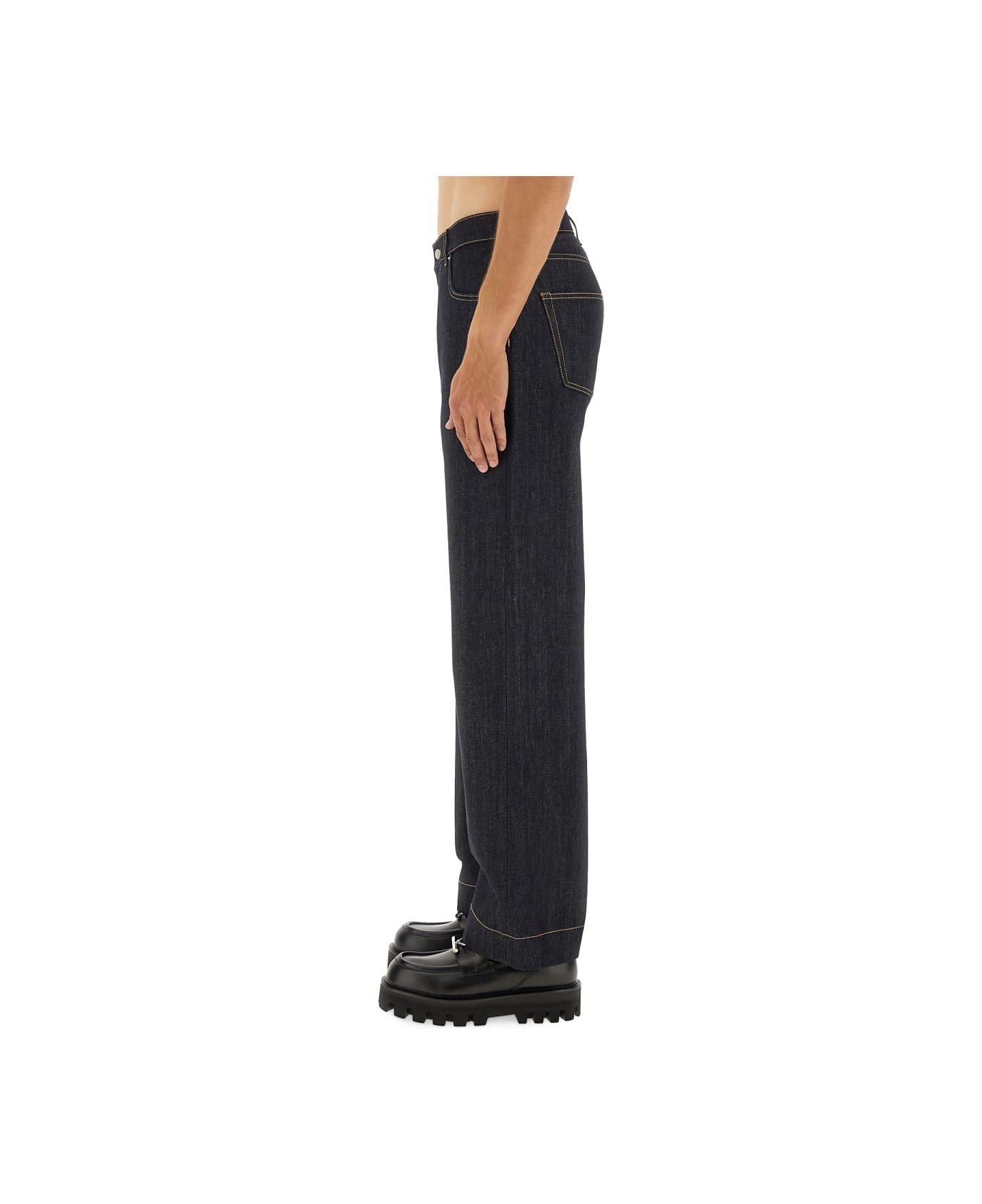 Alexander McQueen Wide Leg Jeans - DENIM