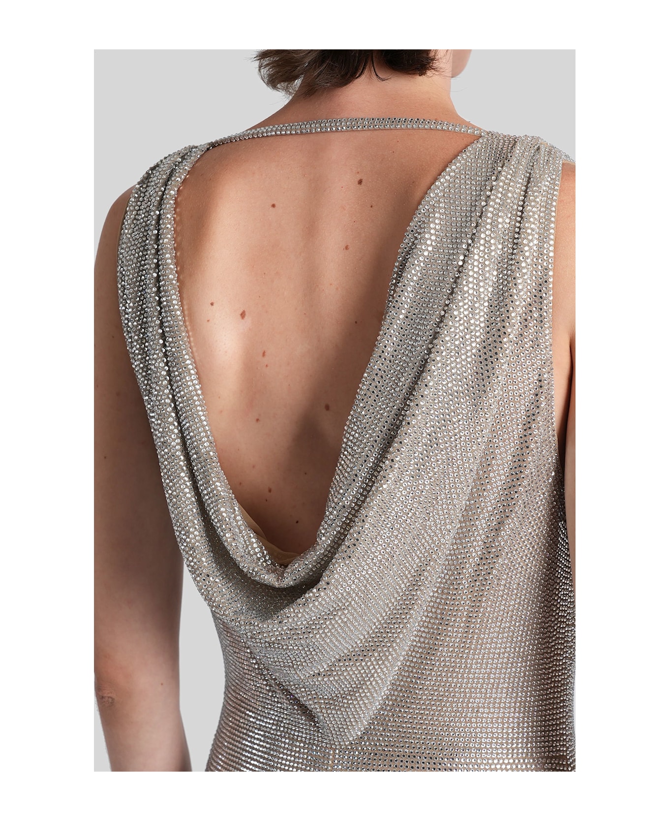 Giuseppe di Morabito Long Dress In Silver Polyamide - silver