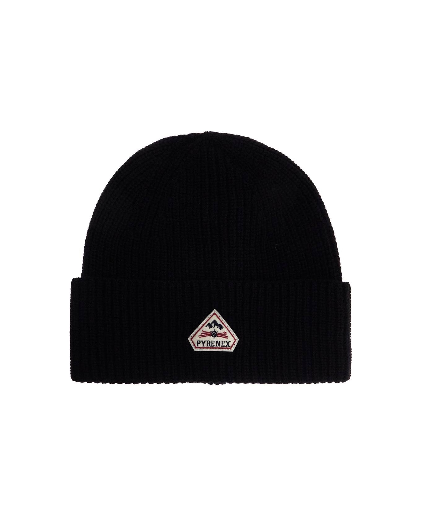 Pyrenex Rubber Beanie Hat - BLACK (Black)