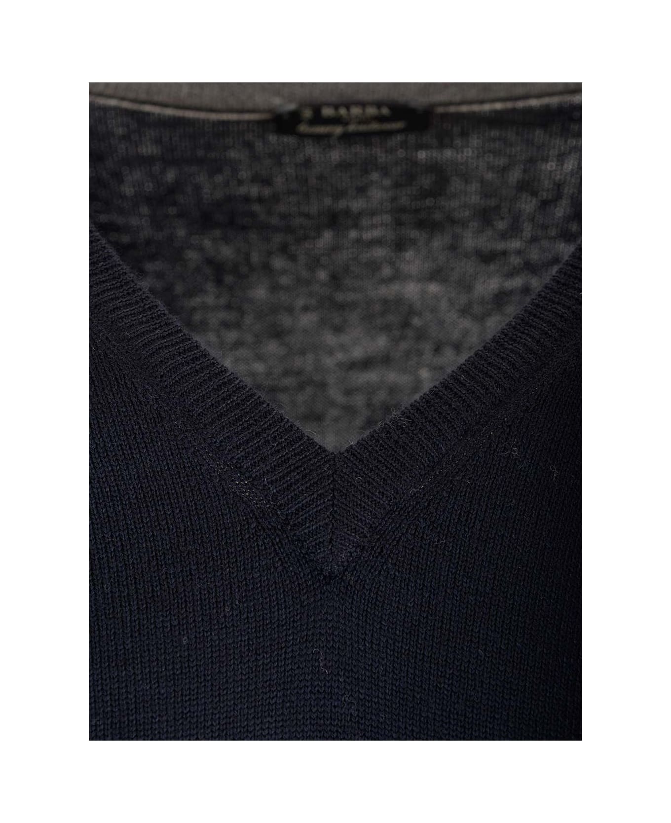 Barba Napoli Merino Wool Sweater - Blue ニットウェア