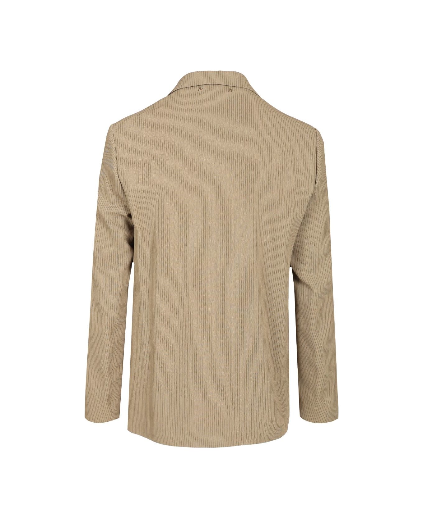 Golden Goose Striped Jacket - Beige