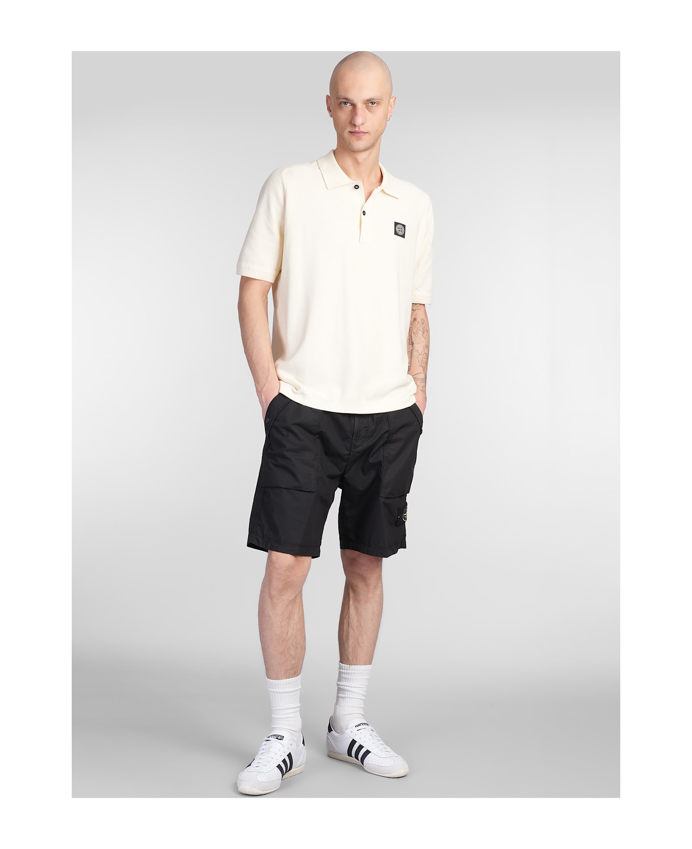Stone Island Polo In Beige Cotton - beige