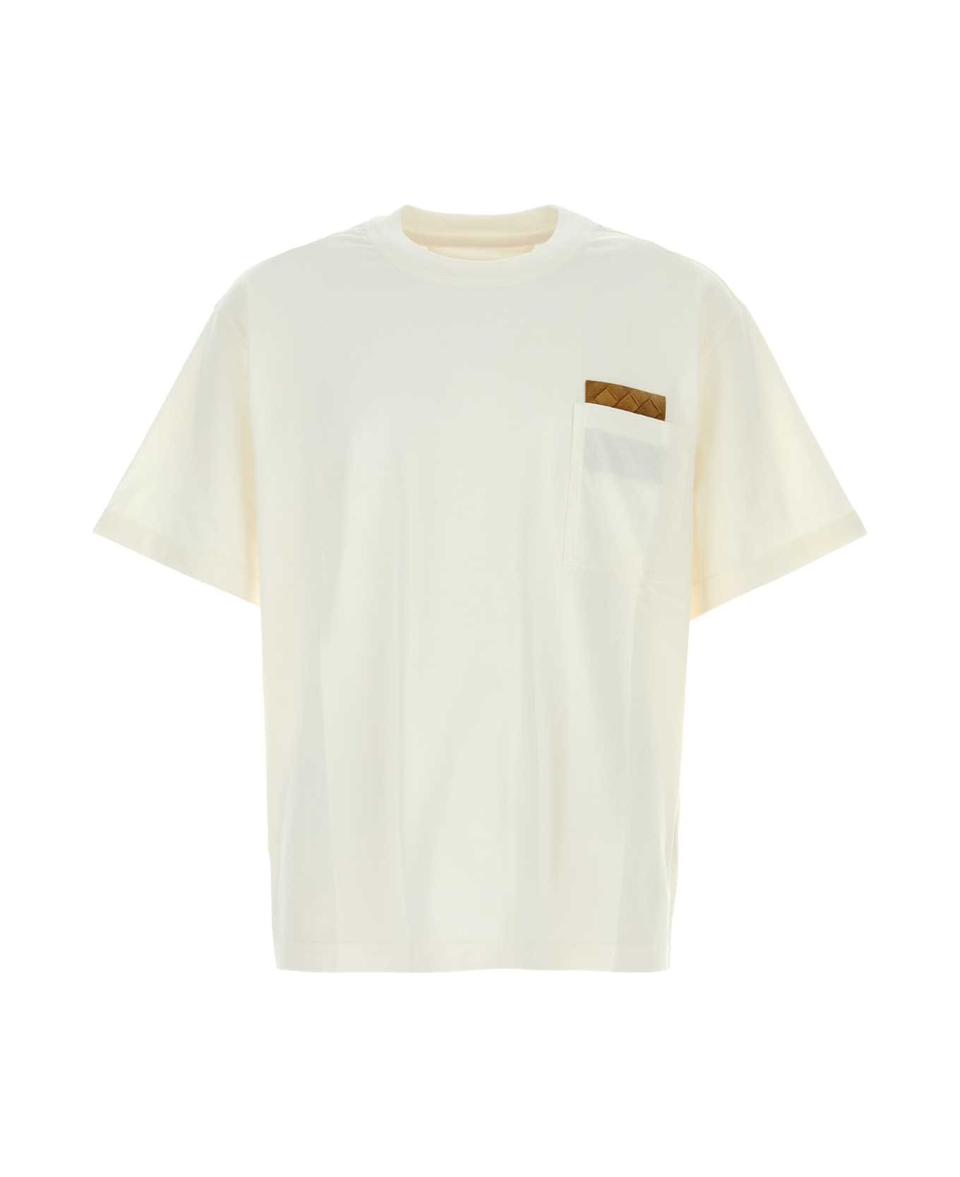Bottega Veneta White Cotton T-shirt - CHALK