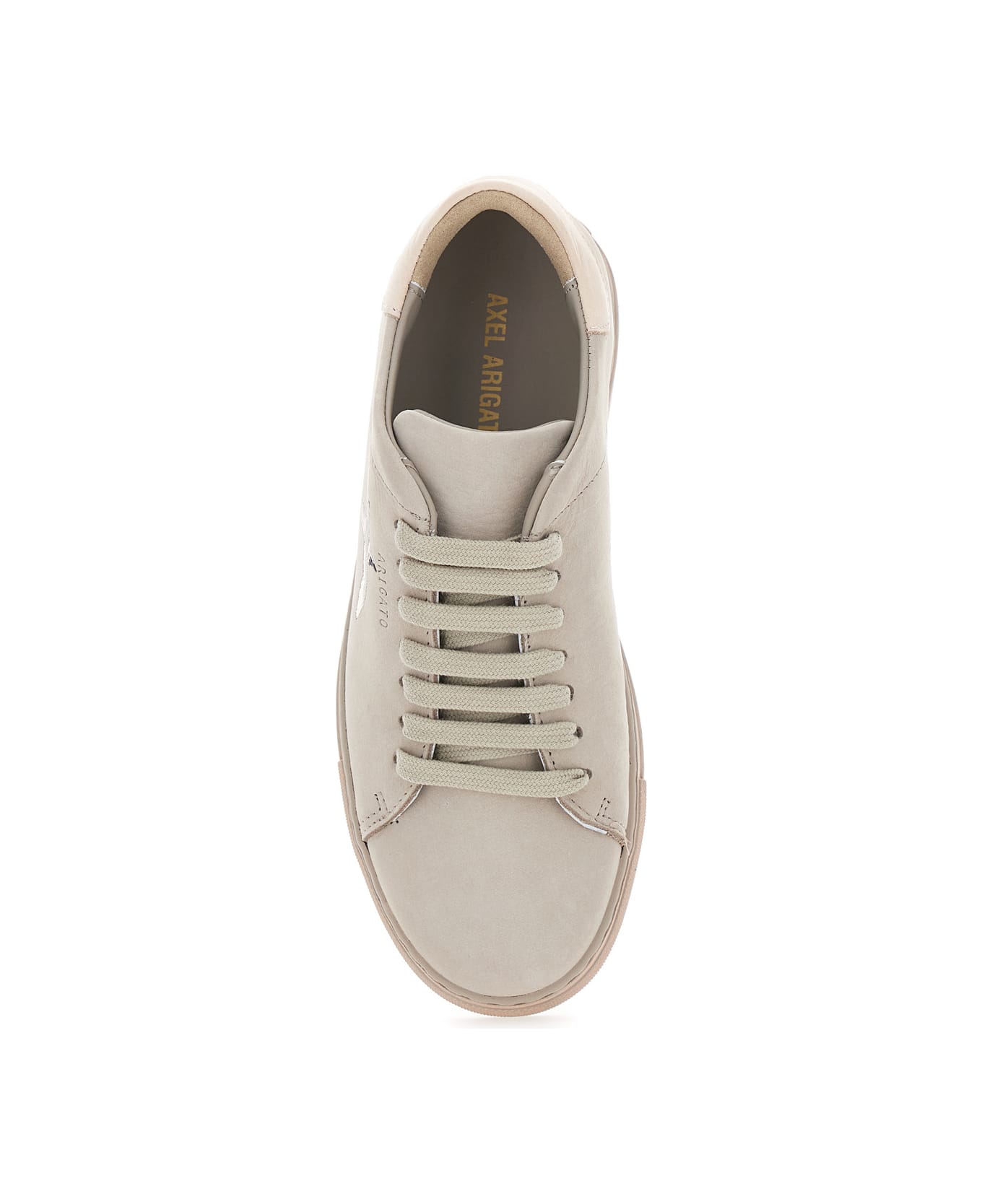 Axel Arigato 
clean 90
 Grey Low Top Sneakers With Logo Embroidery On The Side In Leather Woman - Grey