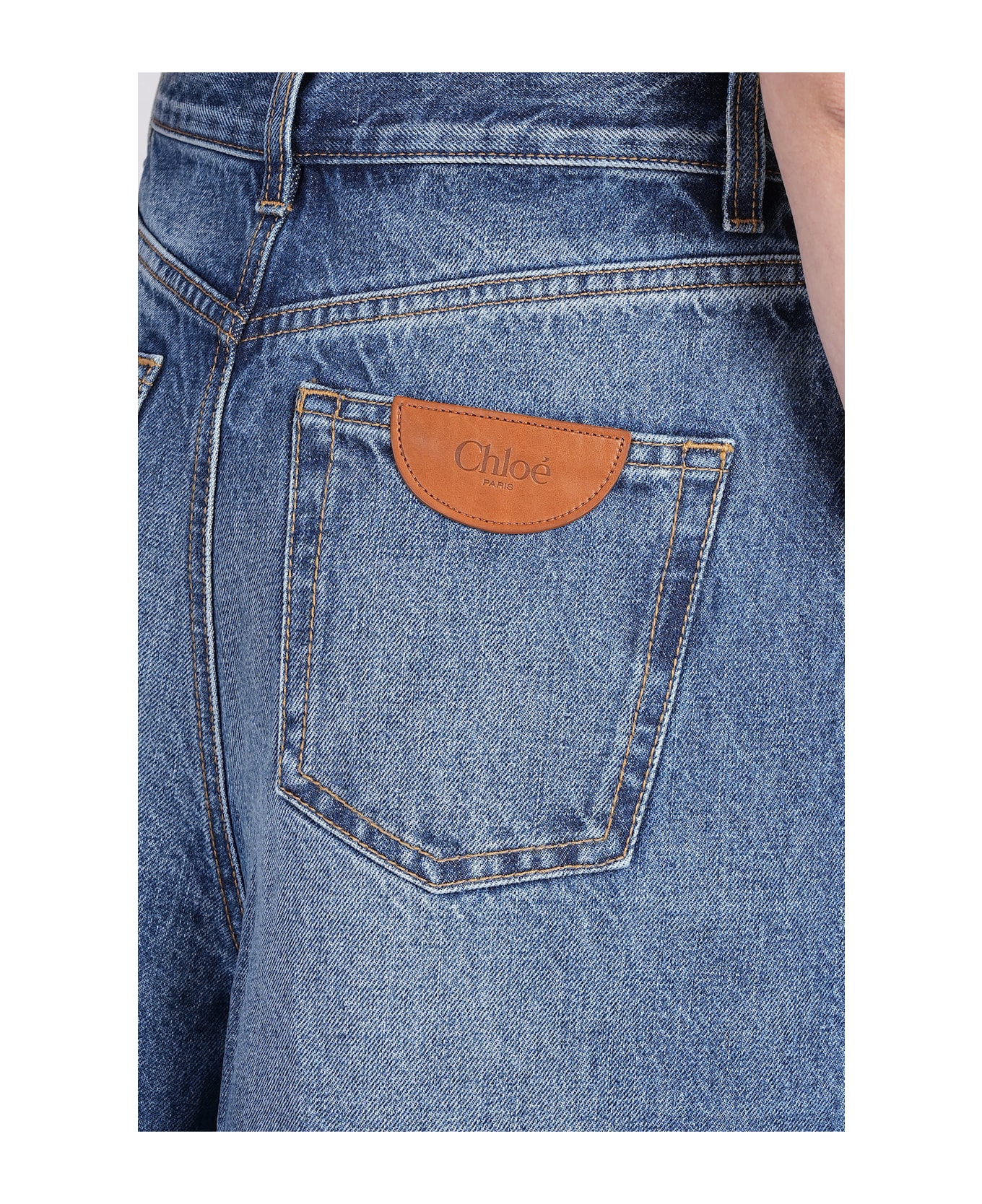 Chloé Shorts In Blue Denim - blue