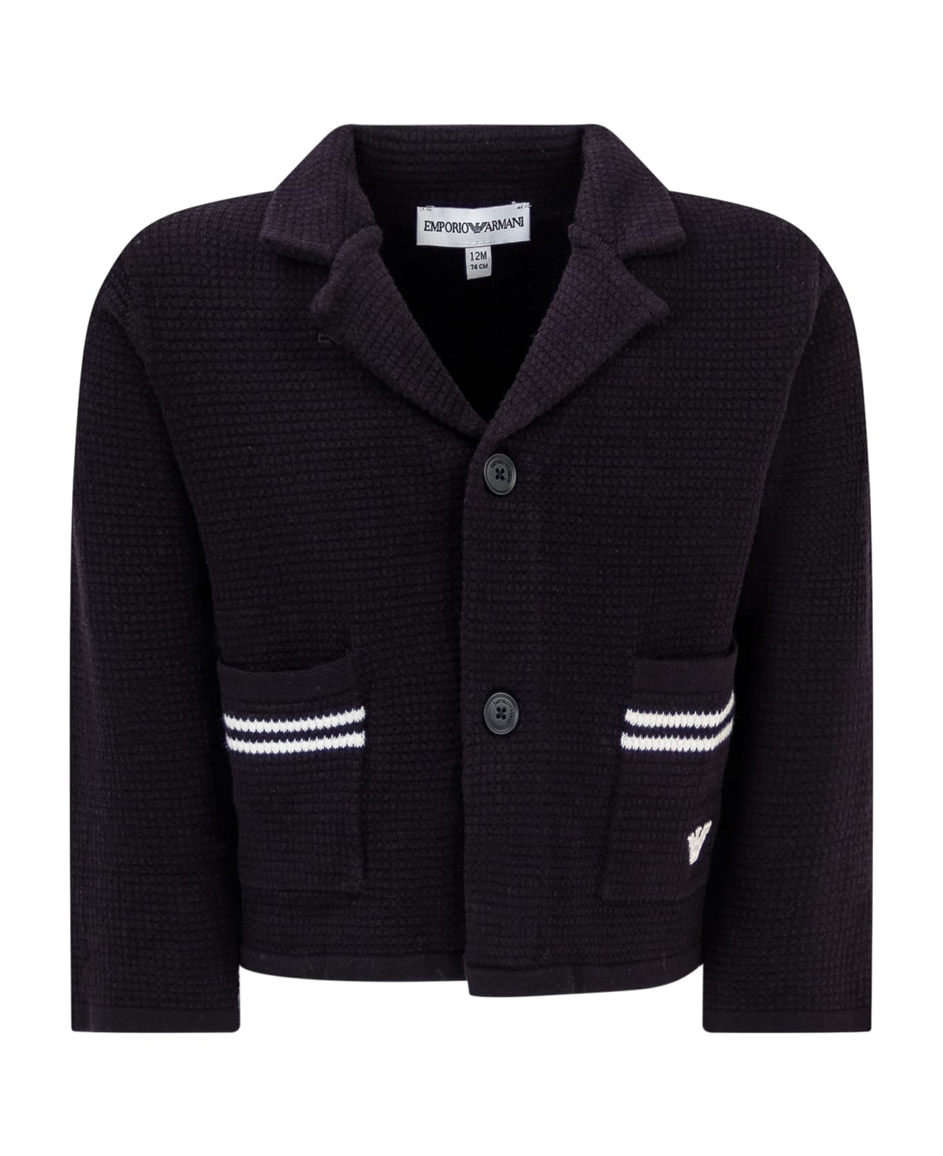 Emporio Armani Knitted Jacket - BLU NAVY