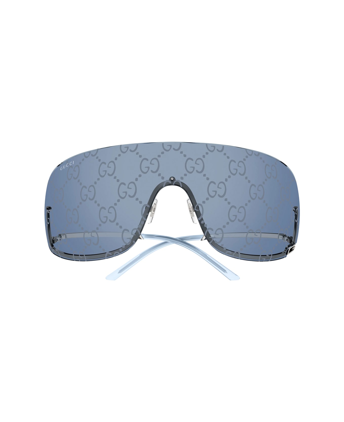 Gucci Eyewear Gg1560s Linea Fashion 003 Grey Blue Sunglasses - Grigio