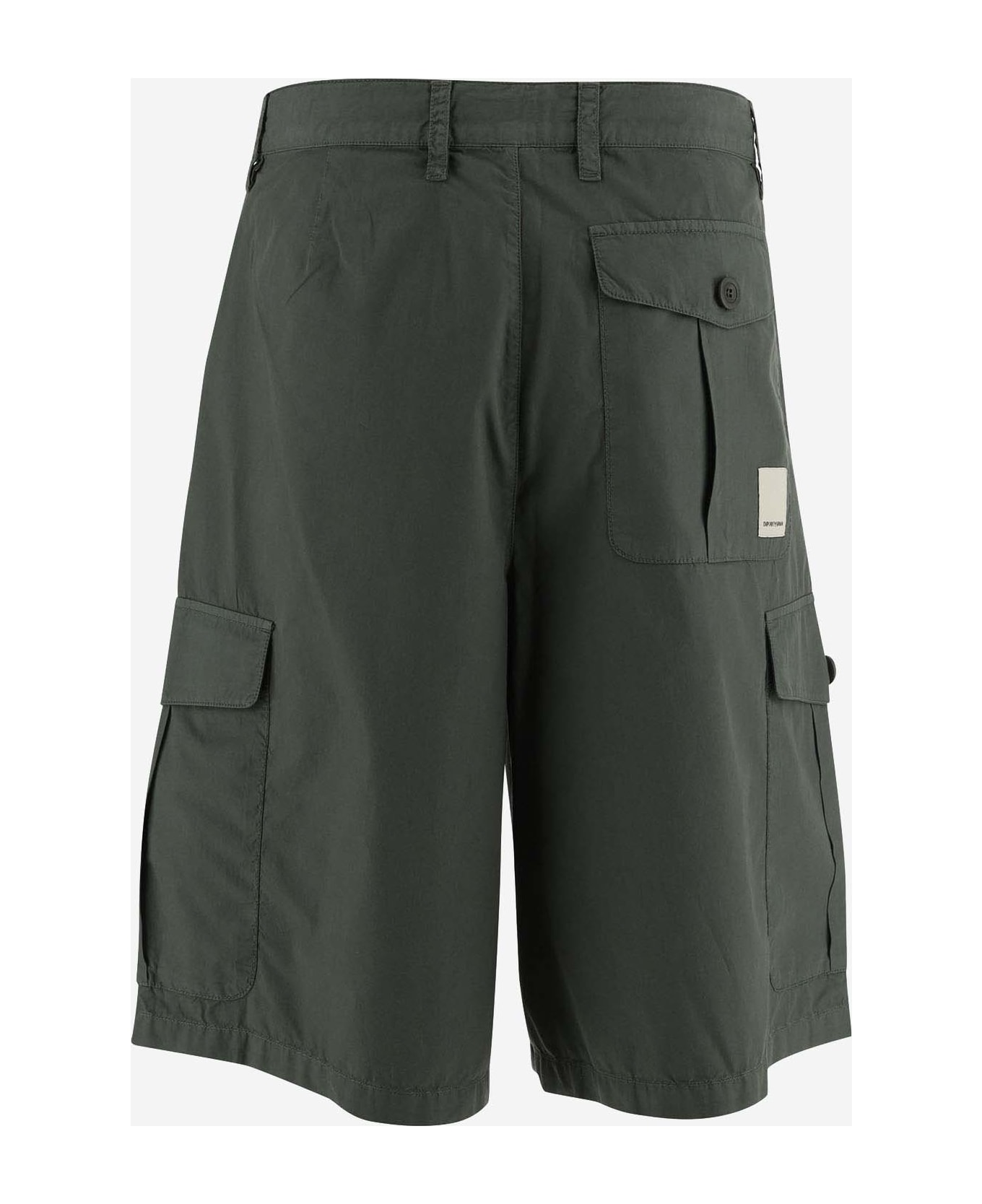 Emporio Armani Cotton Bermuda Shorts - Green