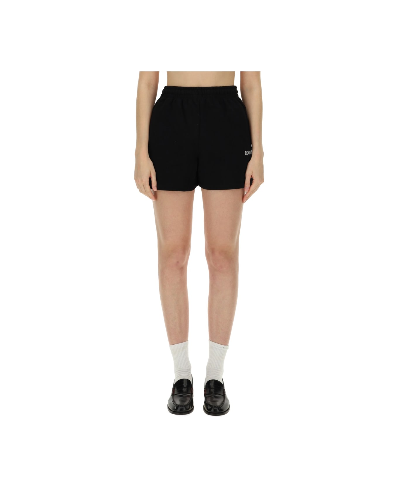 Rotate by Birger Christensen High Waisted Shorts - BLACK