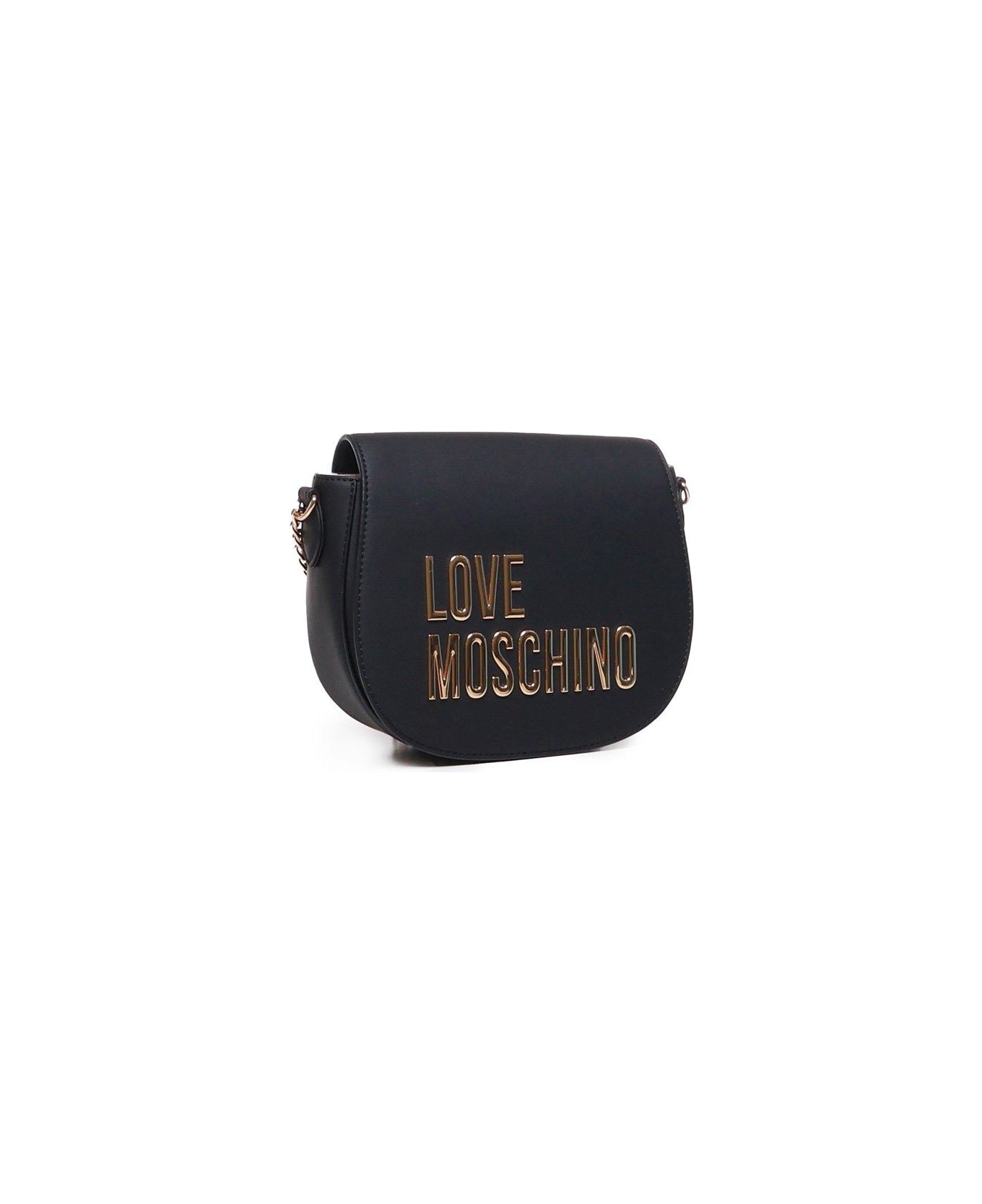 Love Moschino Logo Lettering Chain Linked Crossbody Bag - Nero トートバッグ