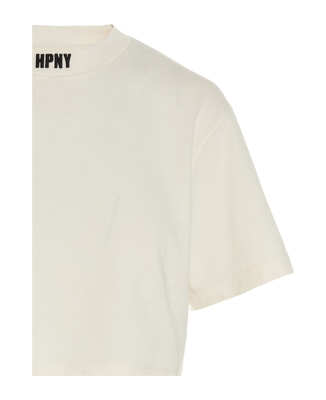 HERON PRESTON 'hpny' Cropped T-shirt - White/Black