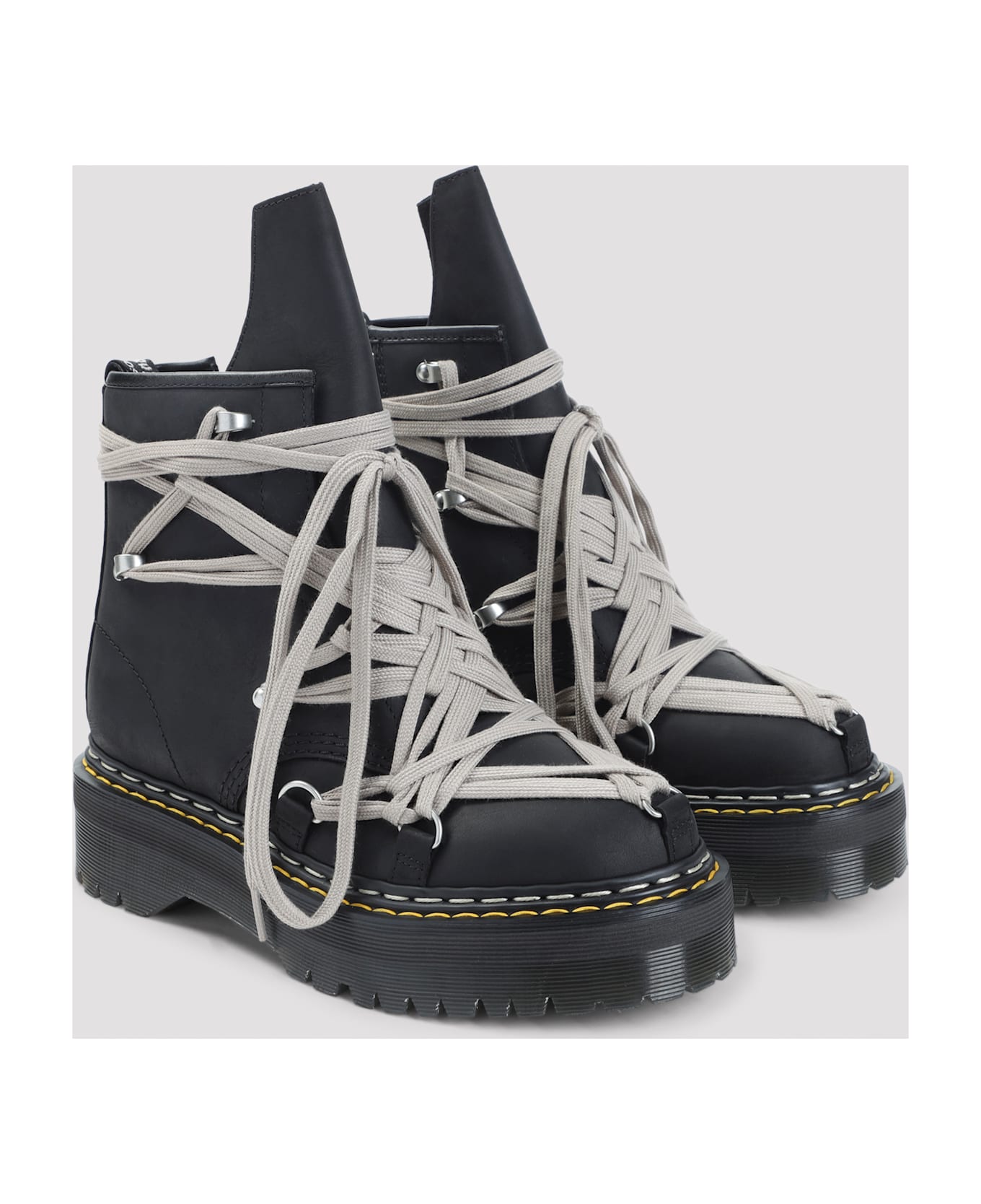 Rick Owens x Dr. Martens Leather Boots - Black