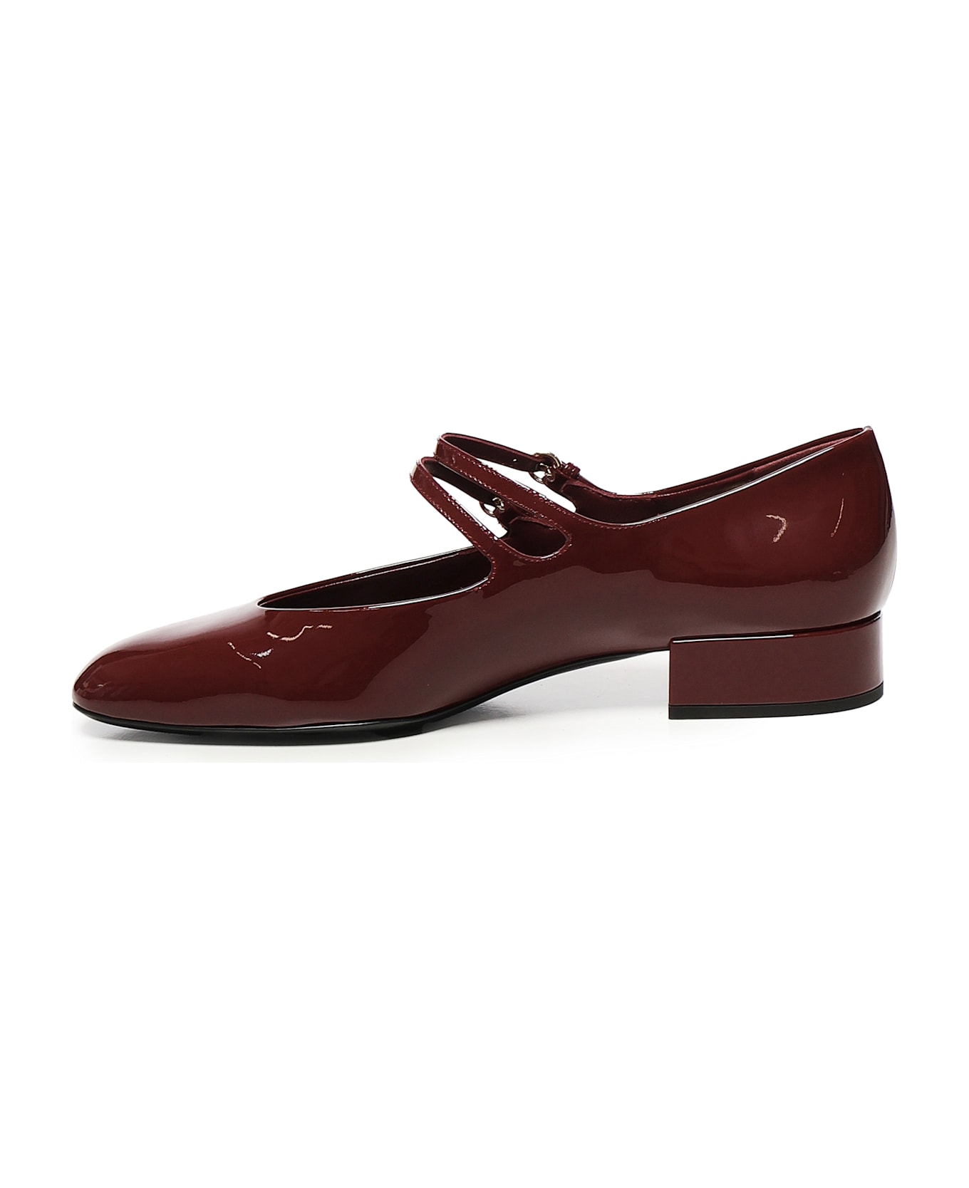 Miu Miu Patent Leather Pumps With Buckles - Purple
