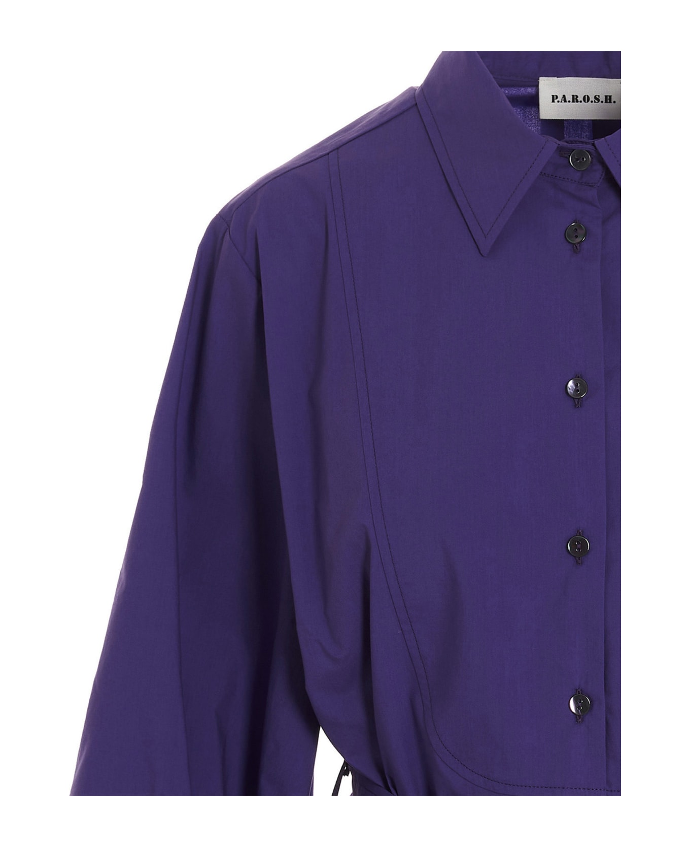 Parosh Belted Shirt - Purple