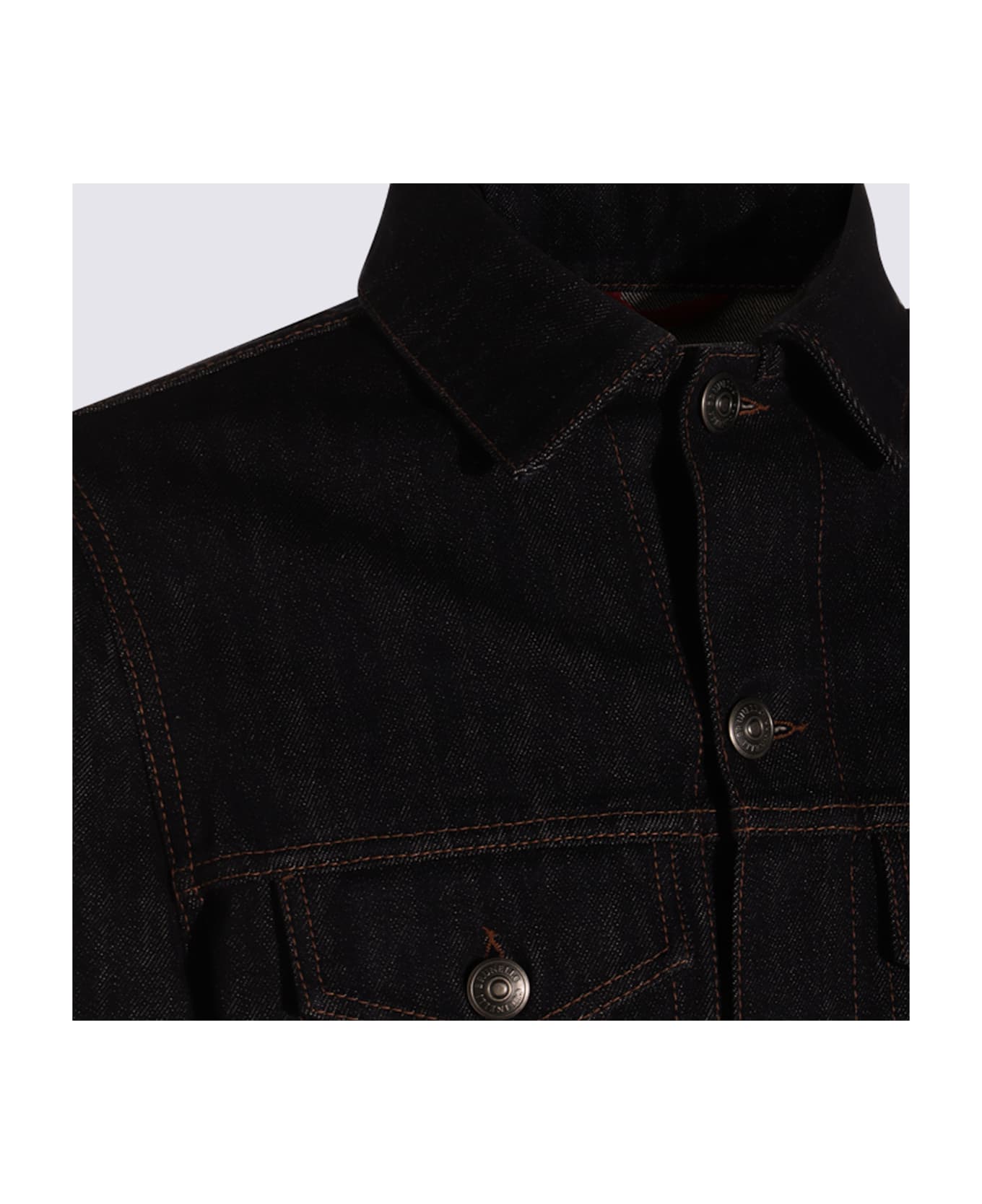 Brunello Cucinelli Dark Blue Cotton Denim Jacket - Blue