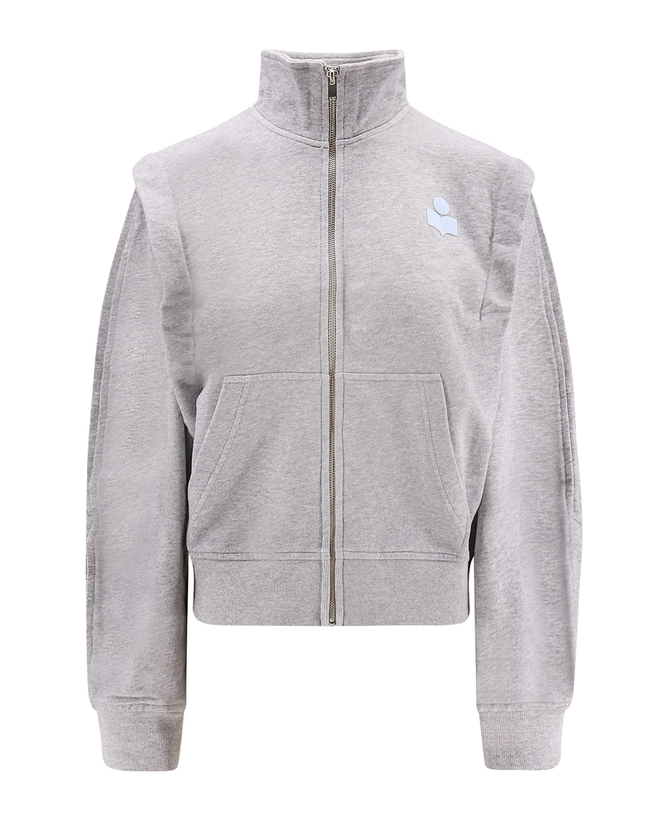 Marant Étoile Organic Cotton Blend Sweatshirt - Grey/Ice Blue