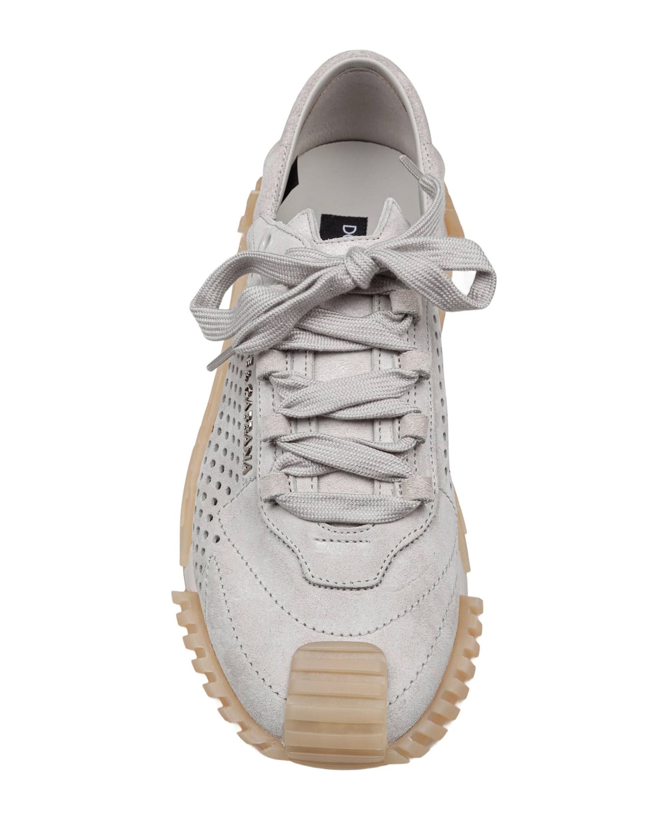 Dolce & Gabbana Ns1 Sneakers In Suede Color Grey - Alluminium