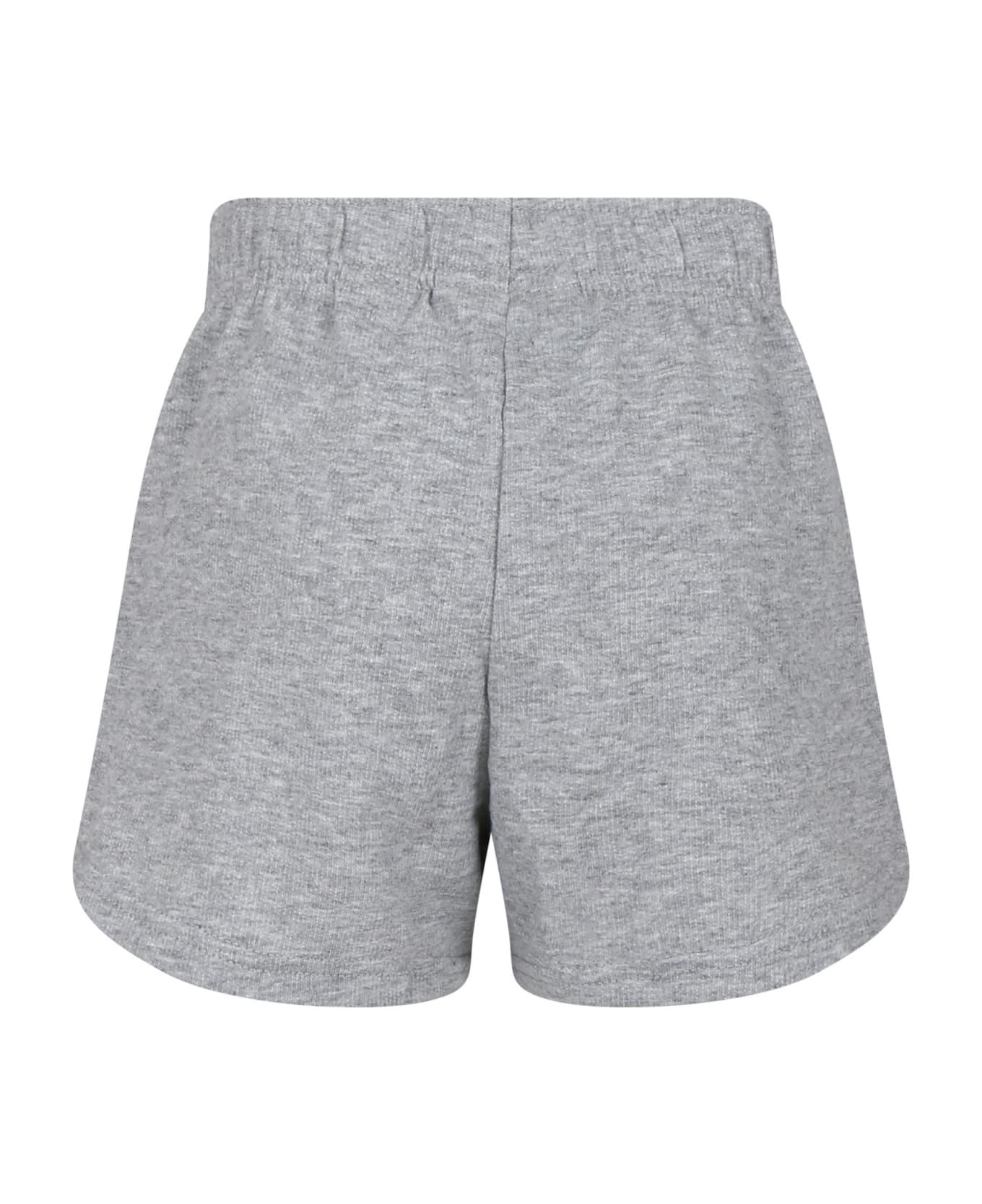 Converse Grey Shorts For Girl With Logo Print - Grey