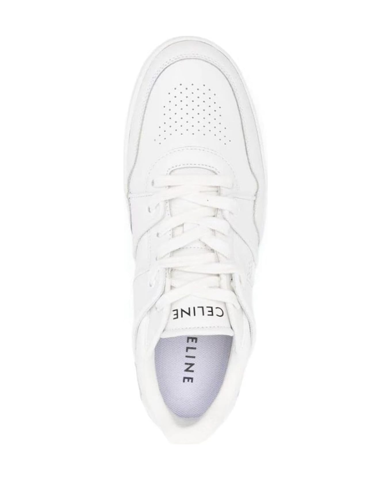 Celine Ct-04 Low Top Leather Sneakers - White