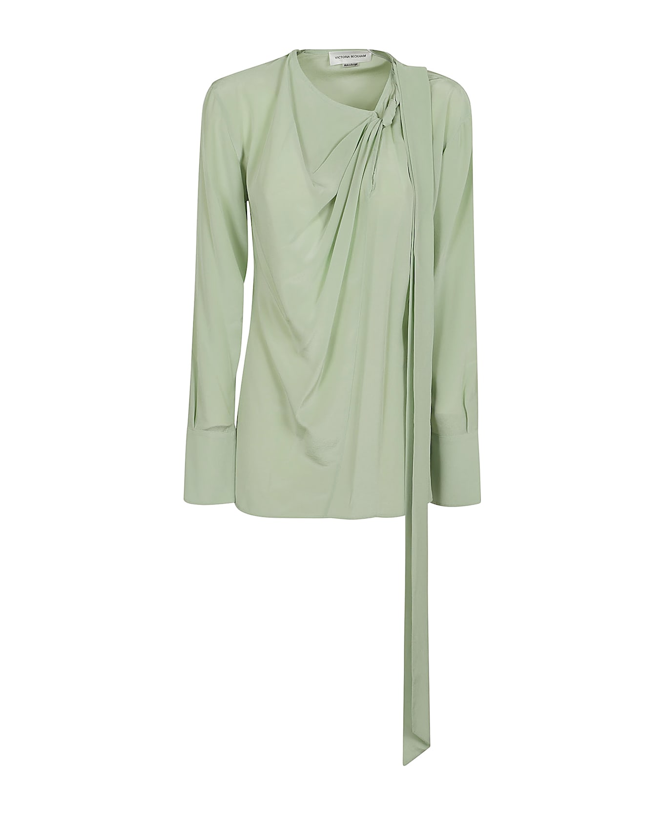 Victoria Beckham Twist Detail Scarf Top - Jade