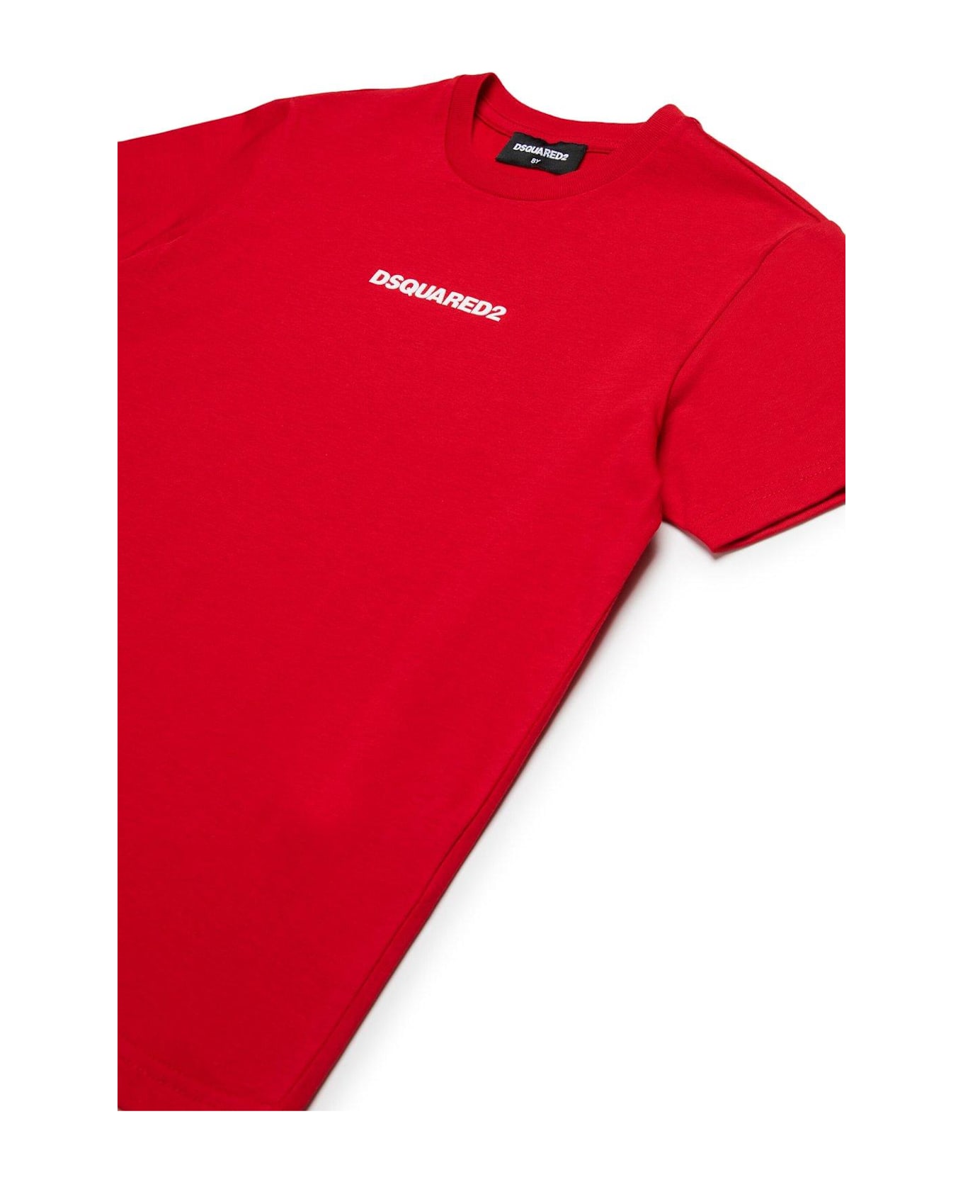 Dsquared2 Logo Detailed Crewneck T-shirt - Red