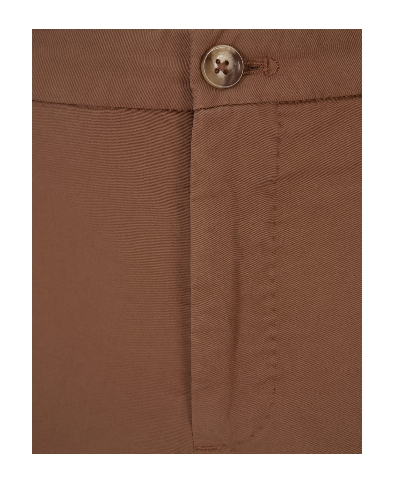 Incotex Brown Tight Fit Trousers - Brown ボトムス