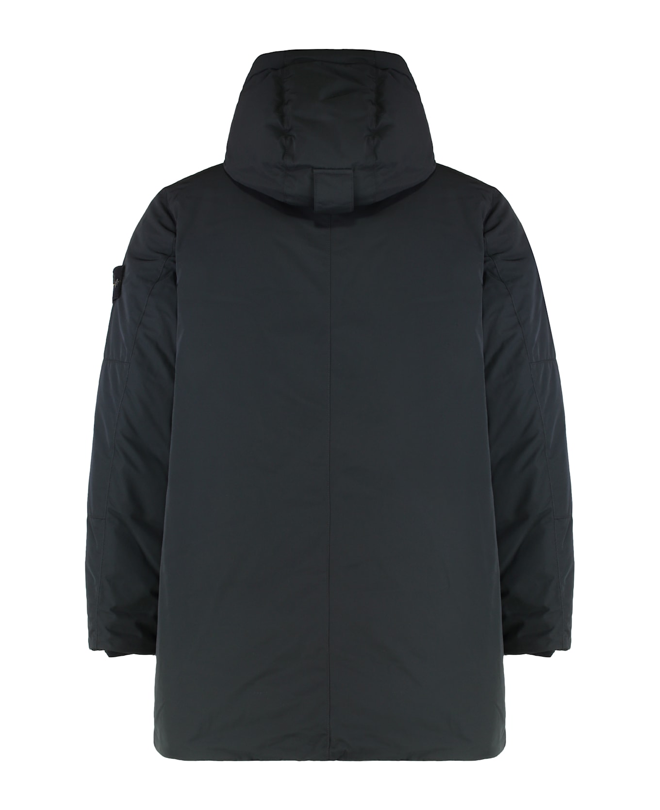 Stone Island Padded Parka With Hood - black