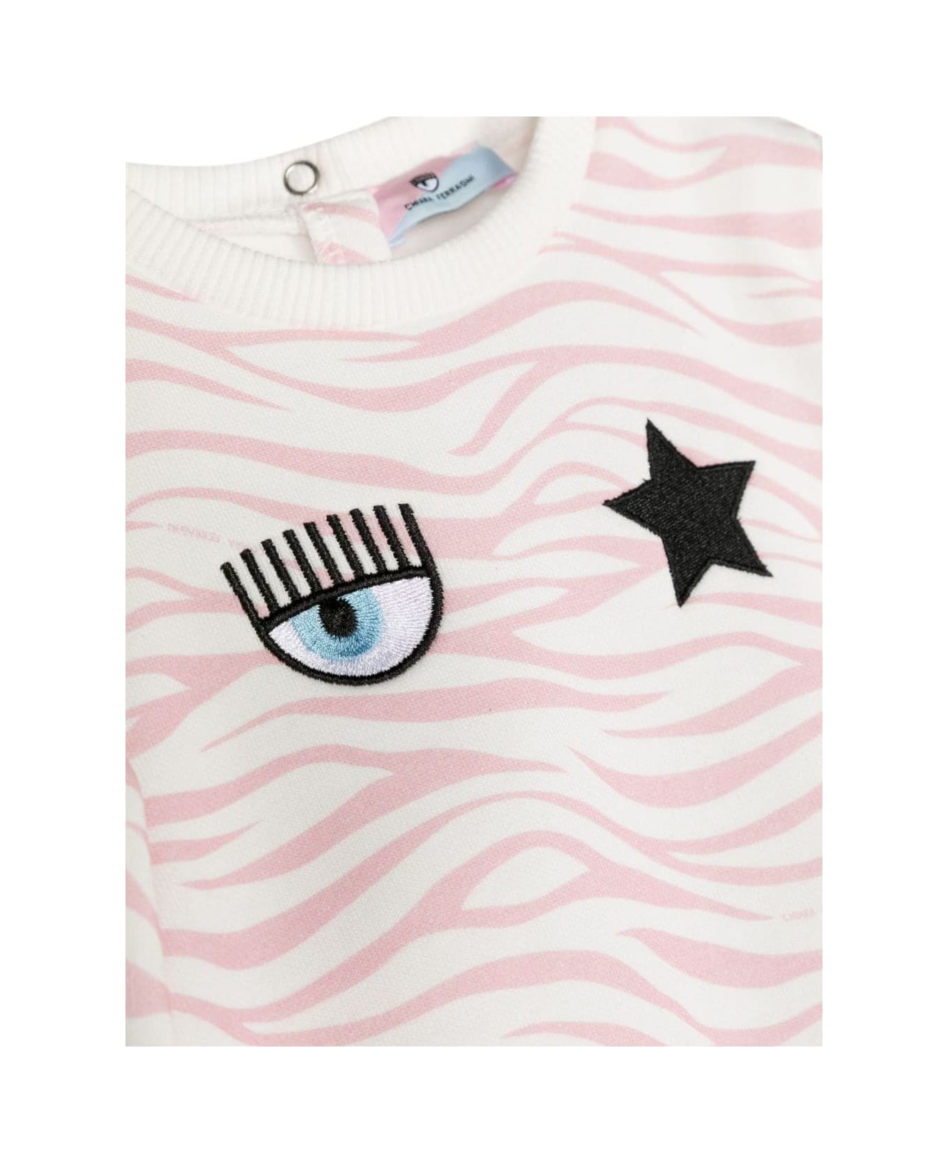 Chiara Ferragni Multicolor Sweatshirt For Baby Girl With Eyestar - Multicolor