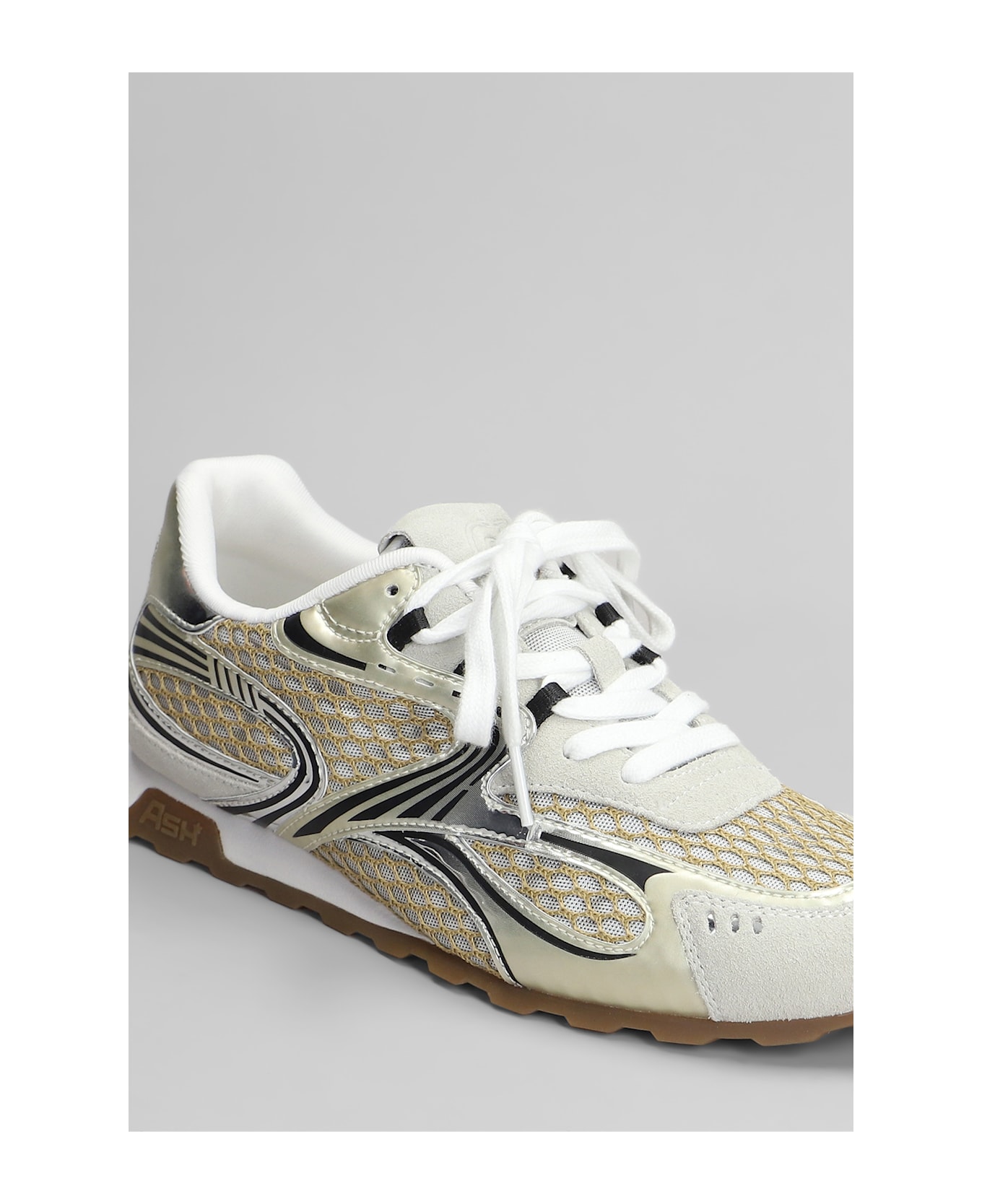 Ash Kabuki Sneakers In Beige Suede And Fabric - beige