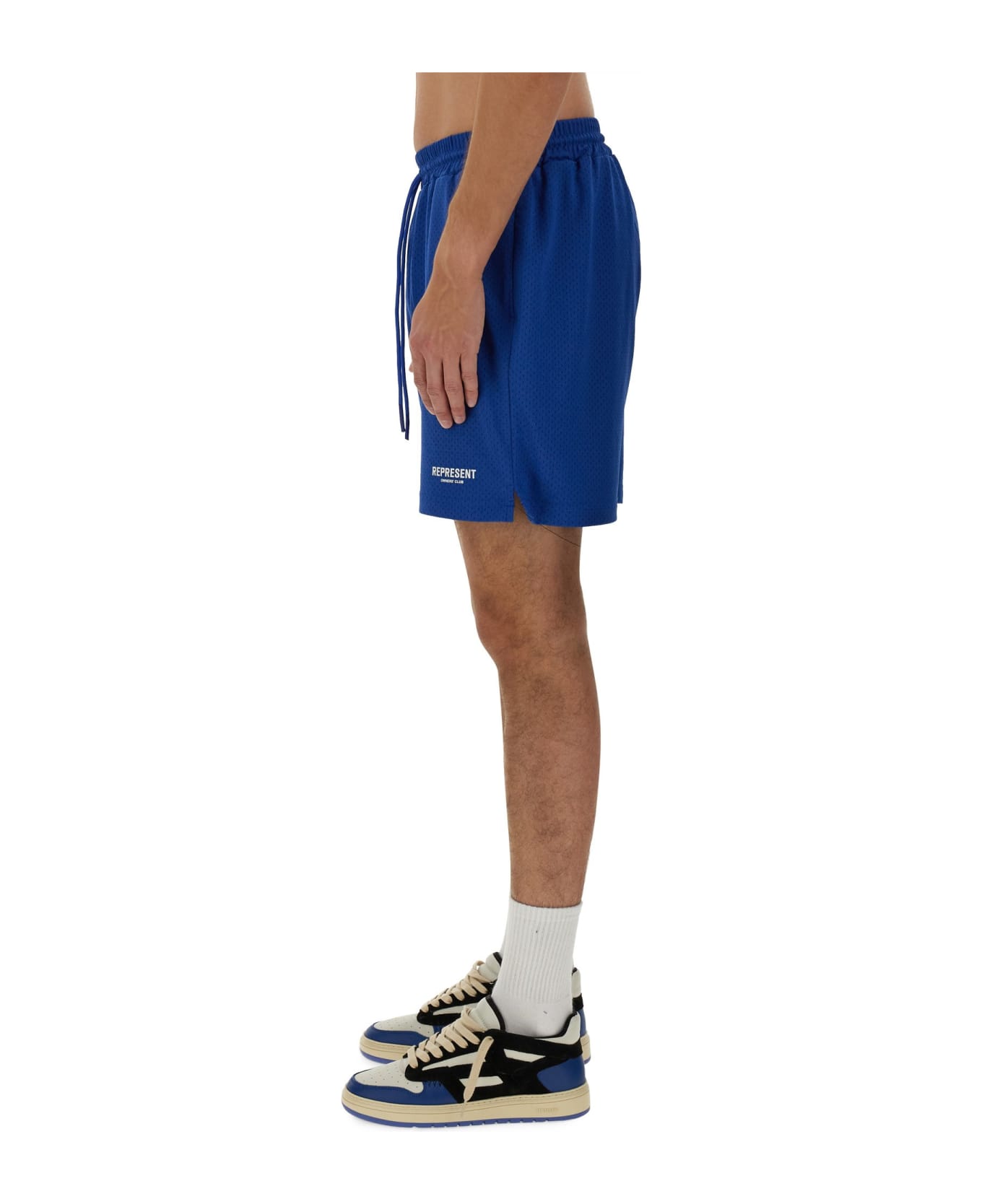 REPRESENT Mesh Bermuda Shorts - Cobalt Blue