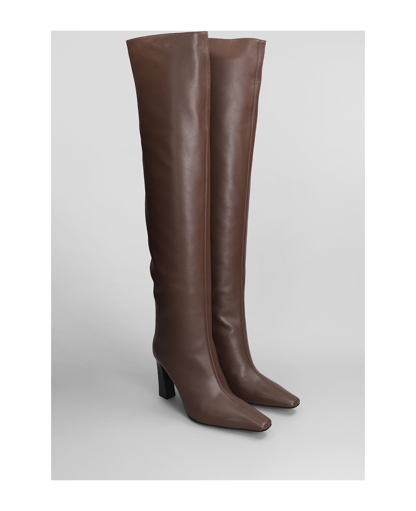 Giuseppe Zanotti Brenda 90 High Heels Boots In Brown Leather - brown